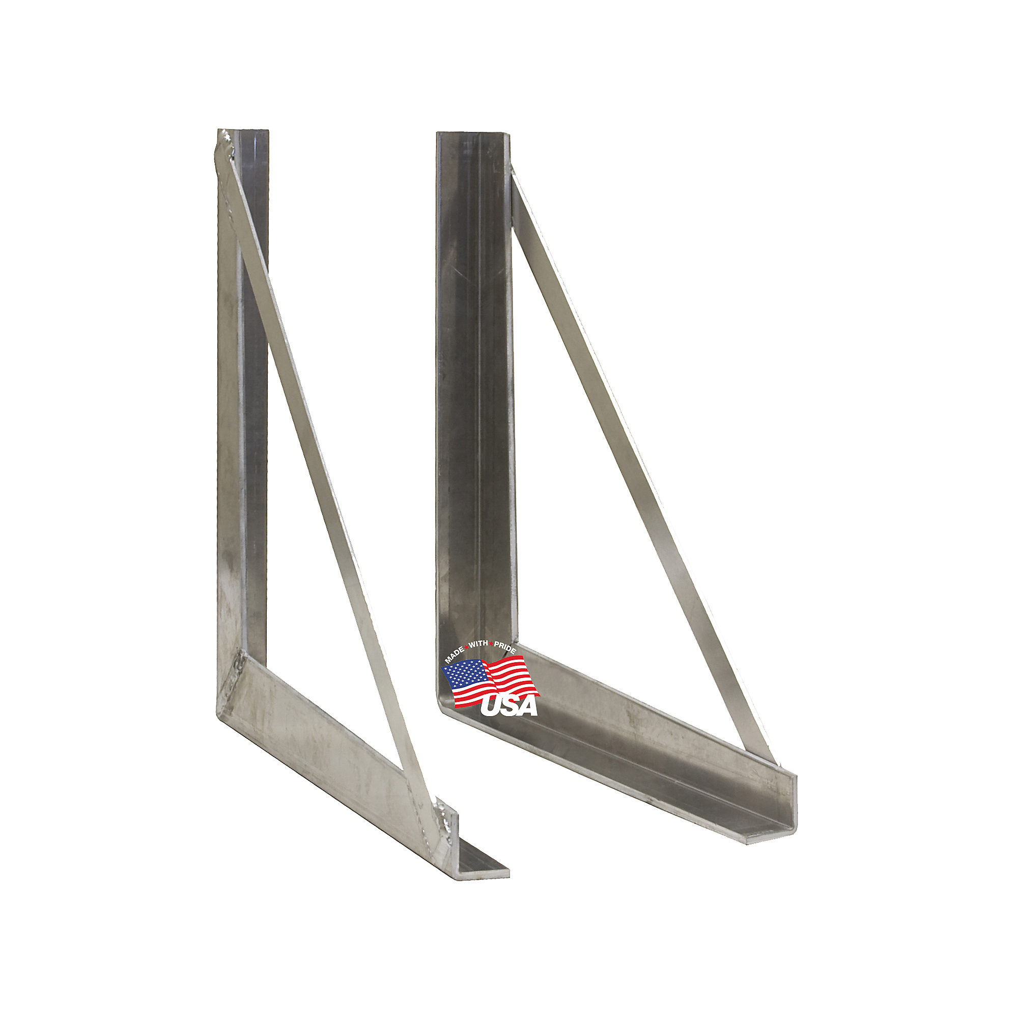 Buyers Products, 18x18in. Welded Aluminum Truck Tool Box Brackets, Product Length 24 in, Model# 1701030