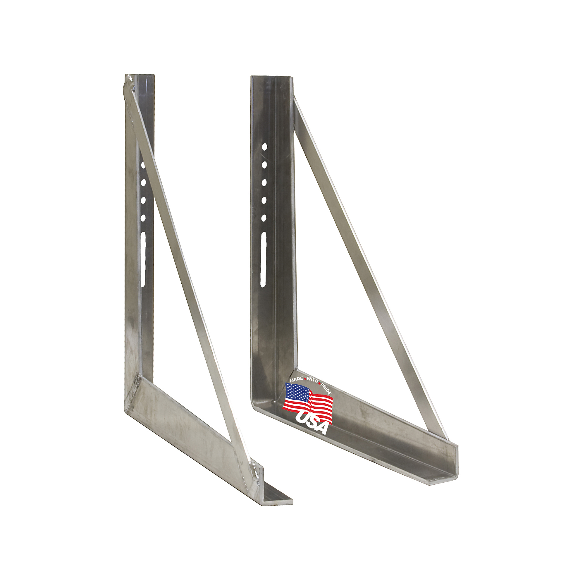 Buyers Products, 18x18in. Welded Stainless Steel Mounting Brackets for Truck Tool Box, Product Length 18 in, Model# 1701031