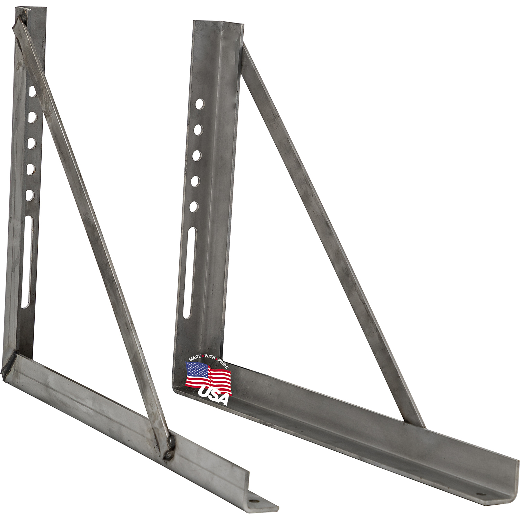 Buyers Products, 18x24in. Welded Stainless Steel Mounting Brackets for Truck Tool Box, Product Length 24 in, Model# 1701041