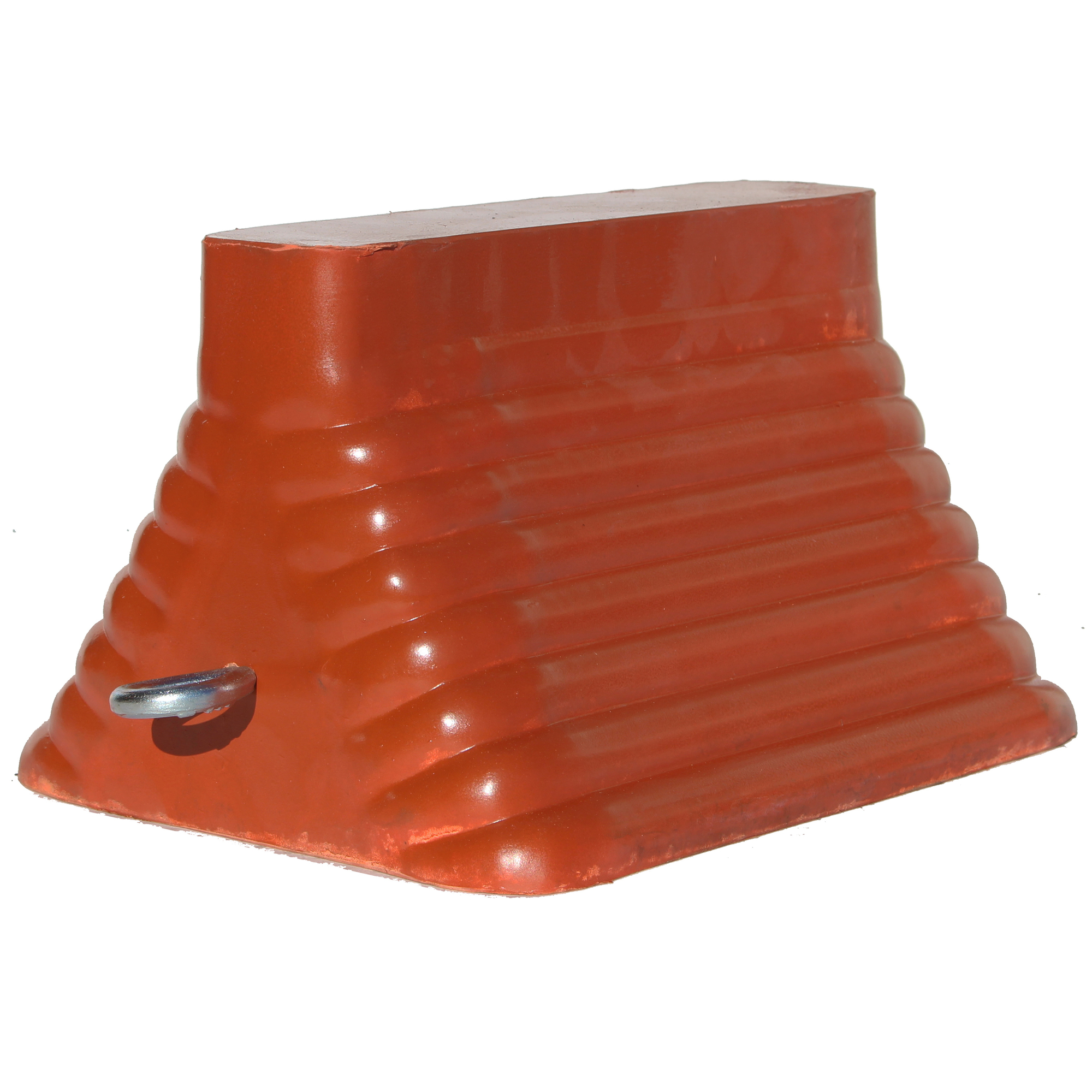 Durable Wheel Chock, Molded Rubber, Model# WC68-9ORB