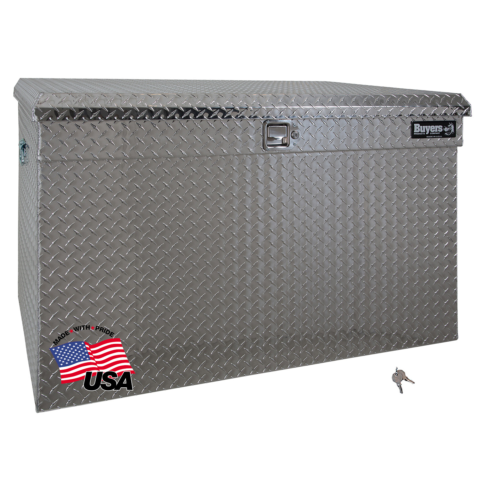 Buyers Products, Diamond Tread Aluminum All-Purpose Jumbo Chest Series, Width 49 in, Material Aluminum, Color Finish Diamond Plate Silver, Model# 1712110