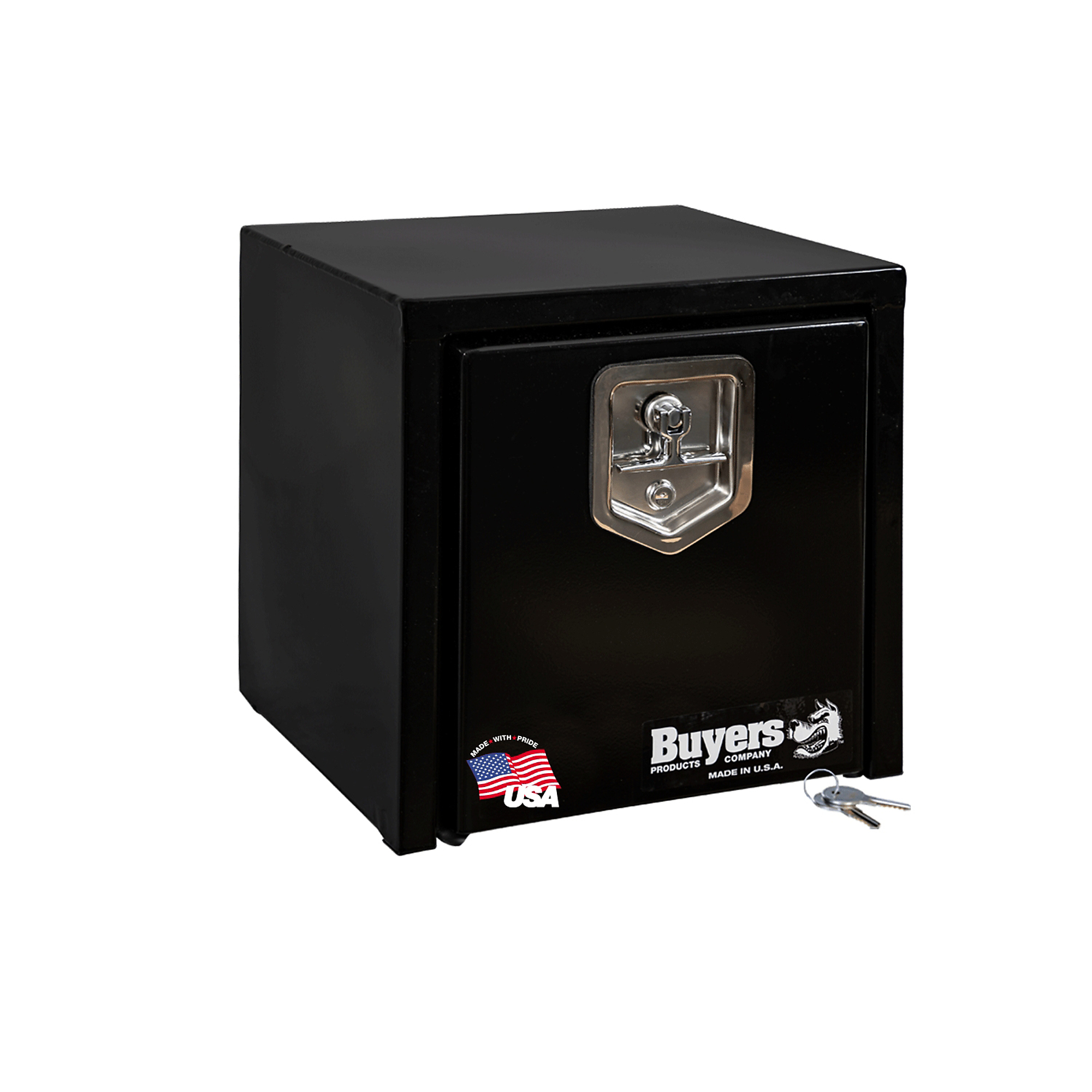 Buyers Products, 15x13x15in. Underbody Truck Bed Tool Job Storage Box, Width 15 in, Material Carbon Steel, Color Finish Glossy Black, Model# 1703320