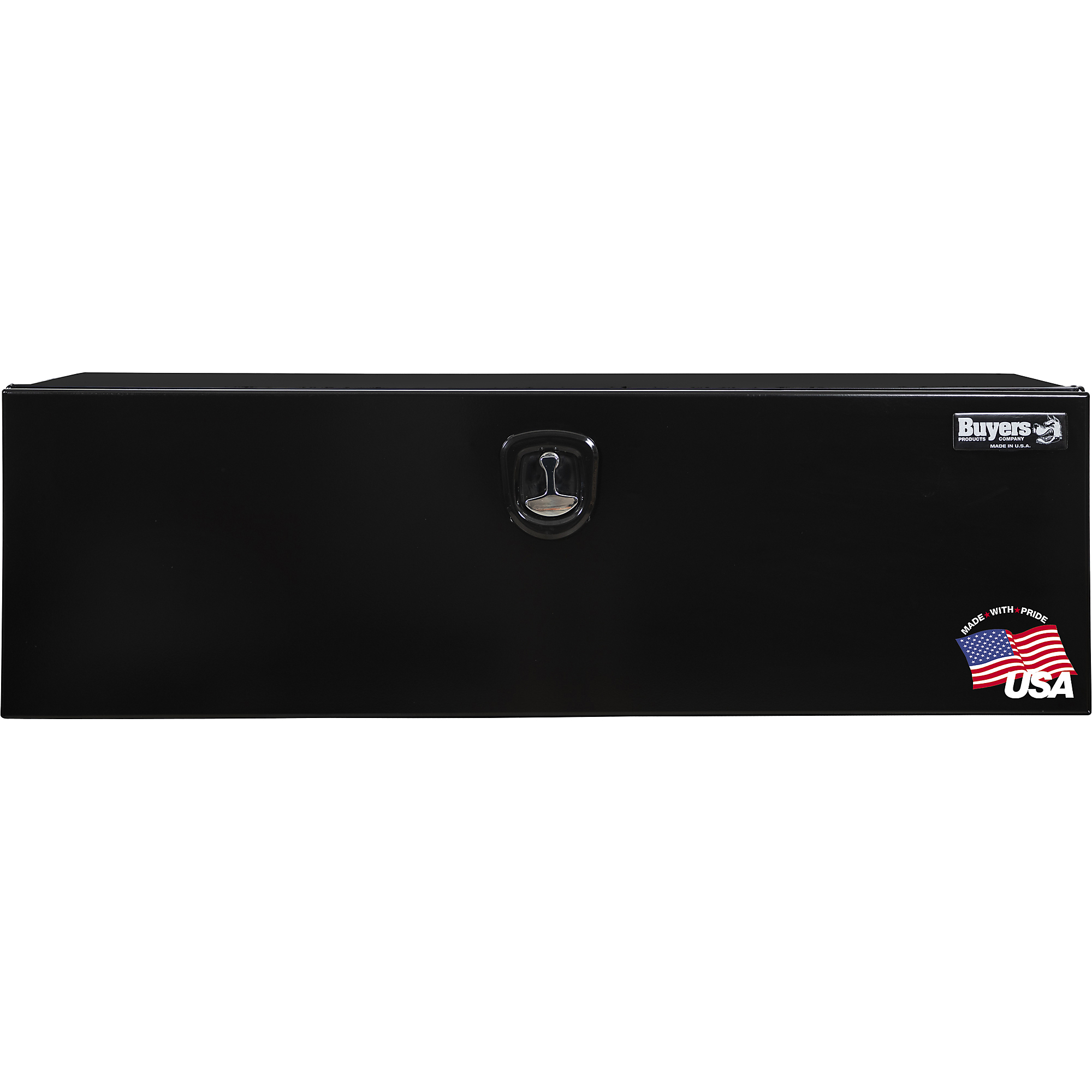 Buyers Products, 60x18x18 Pro Series Underbody Truck Tool Job Storage Box, Width 60 in, Material Aluminum, Color Finish Glossy Black, Model# 1706975