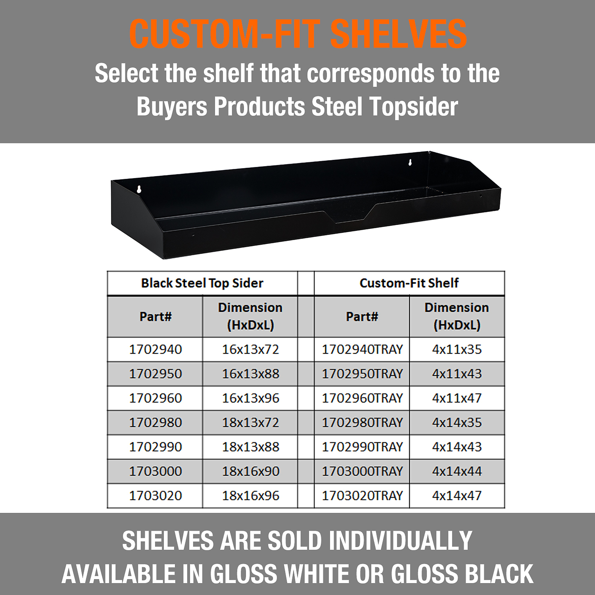 Buyers Products, 96x13x16in. Contractor Topsider Truck Tool Buyers Products, 96x13x16in. Contractor Topsider Truck Tool
