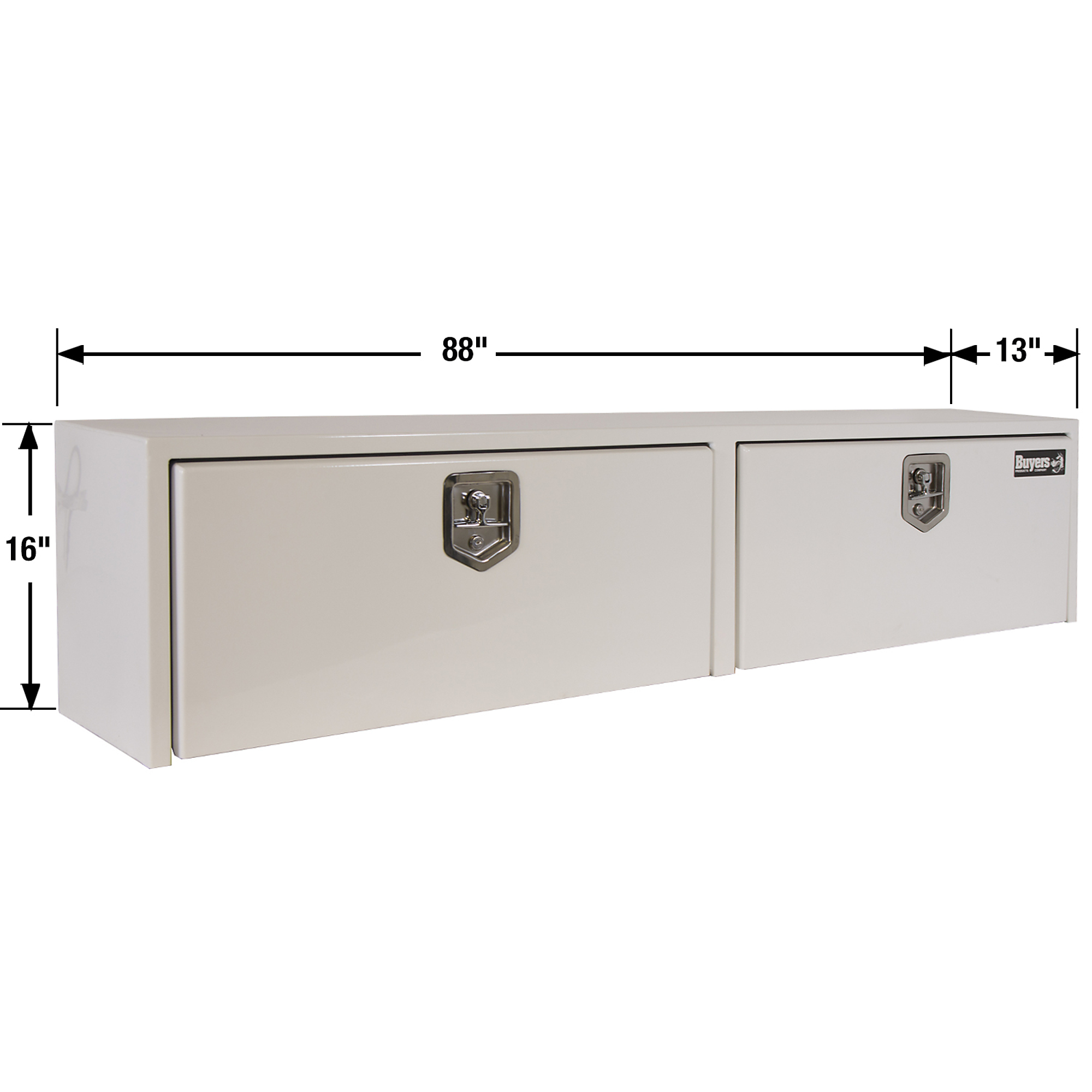 Buyers Products, 88x13x16in. Steel Underbody Truck Tool Job Storage Box ...