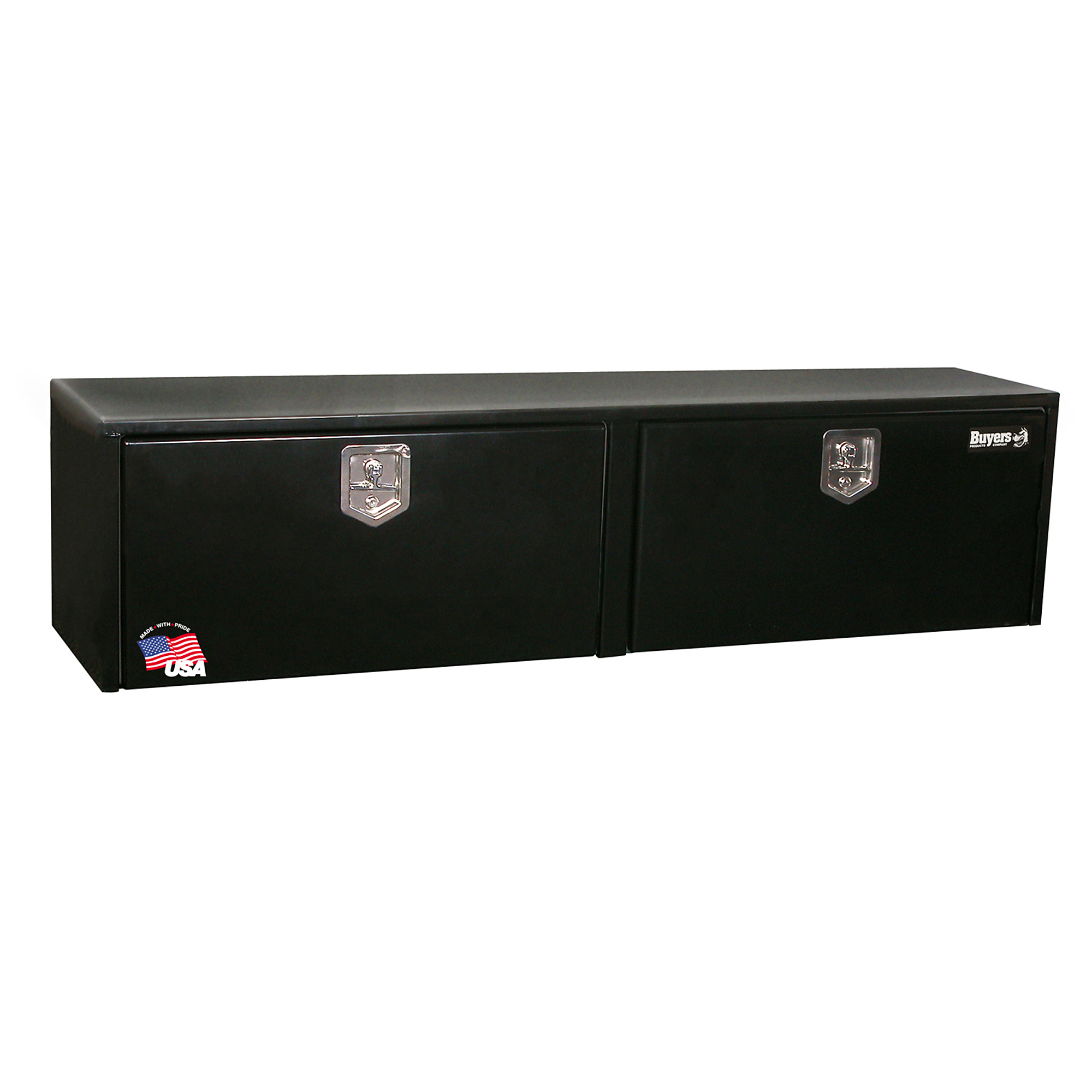 Buyers Products, 72x18x18in. Steel Underbody Truck Tool Job Storage Box, Width 72 in, Material Carbon Steel, Color Finish Glossy Black, Model# 1702325