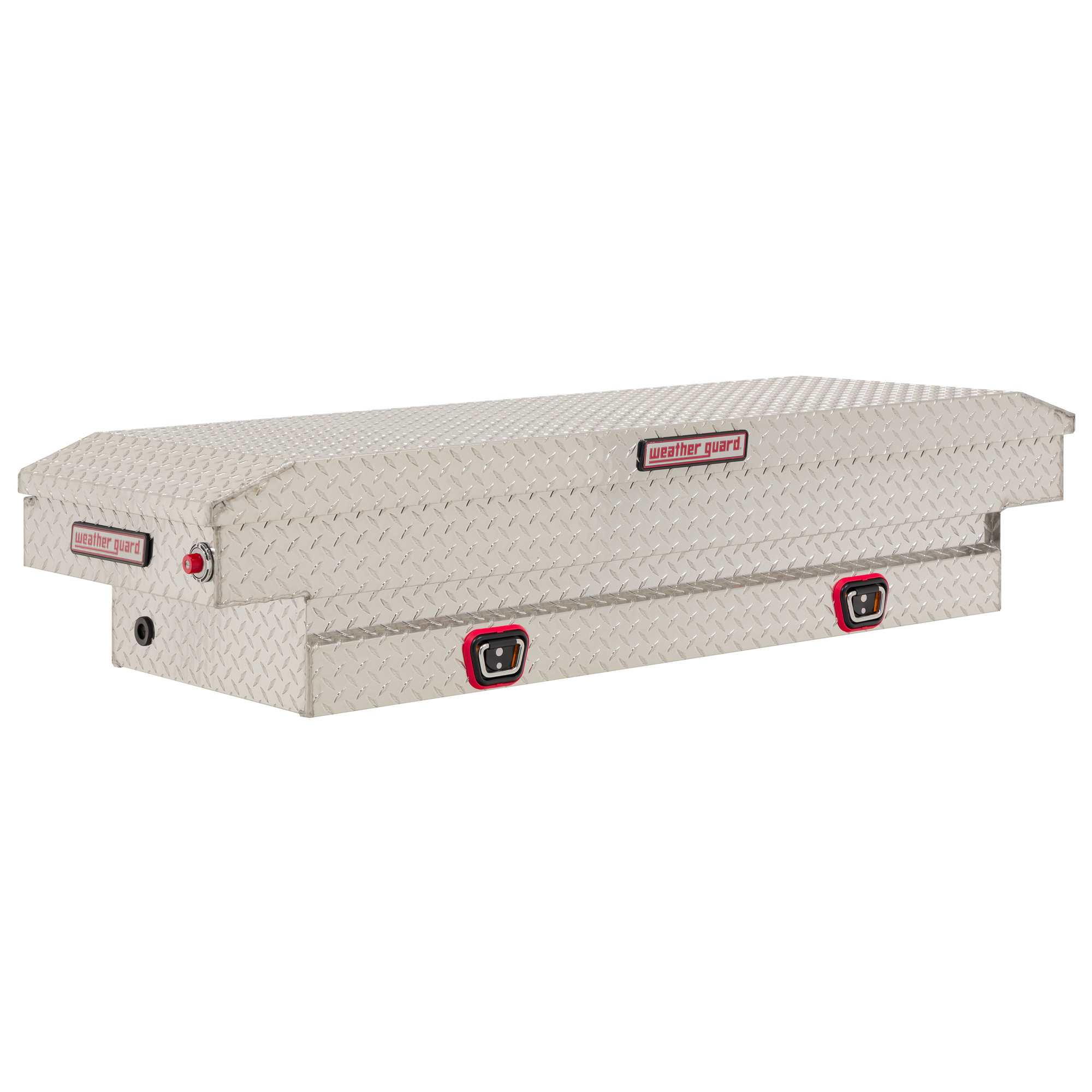 Weather Guard, 62in. Saddle Box, Width 62 in, Material Aluminum, Color Finish Diamond Plate Silver, Model# 154-0-03