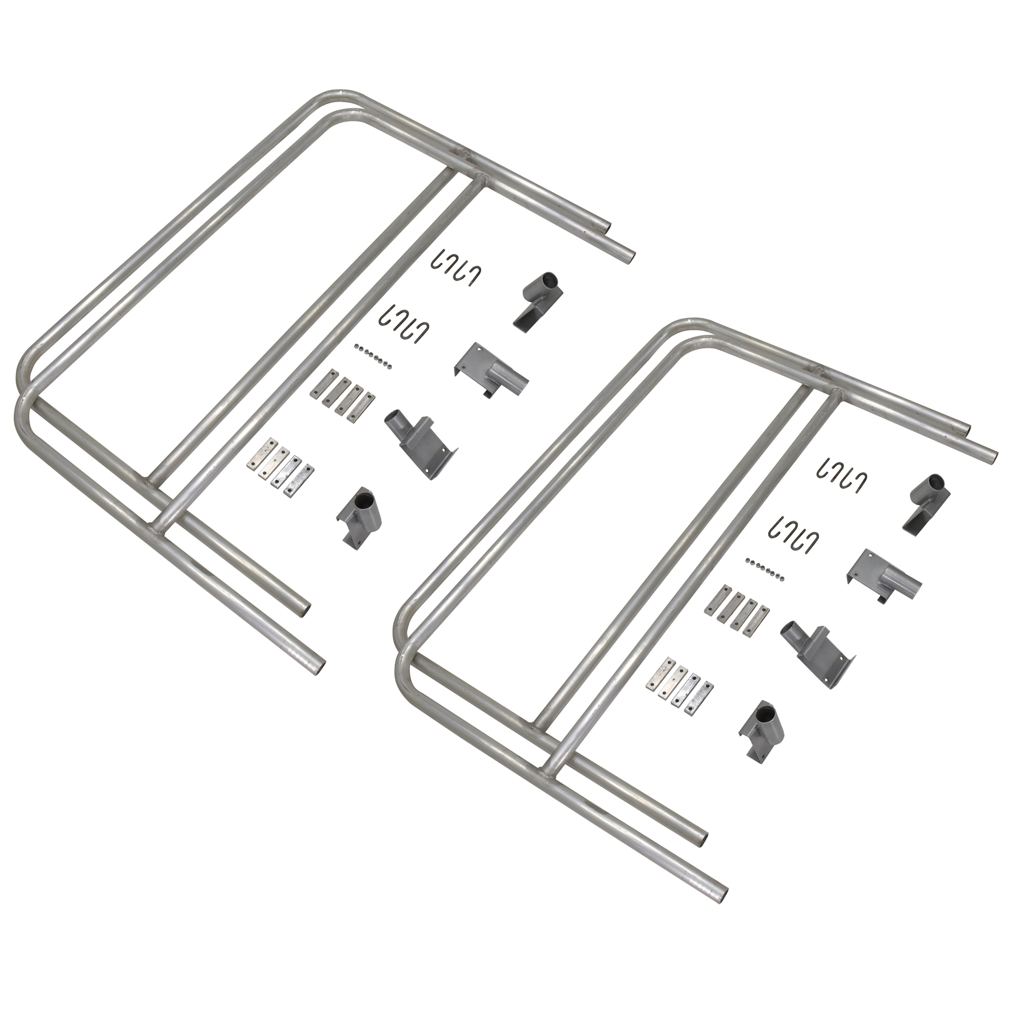 Vestil Aluminum Walk Ramp Handrail - 12ft., Includes Installation Brackets and Hardware, Model# AWR-HR-12-RF