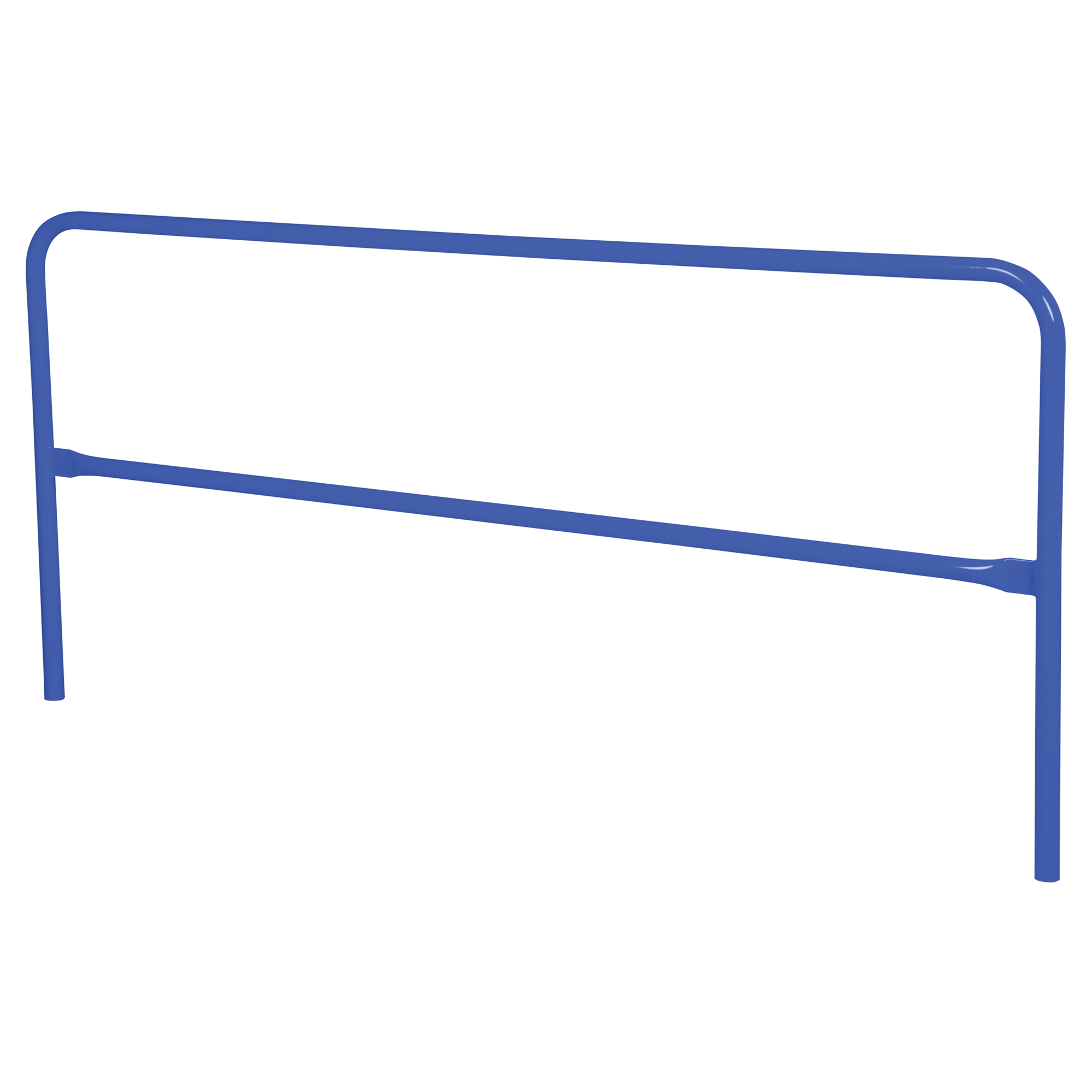 Vestil Steel Safety Railing - 8ft. Length, Blue, Model# VDKR-8-BL