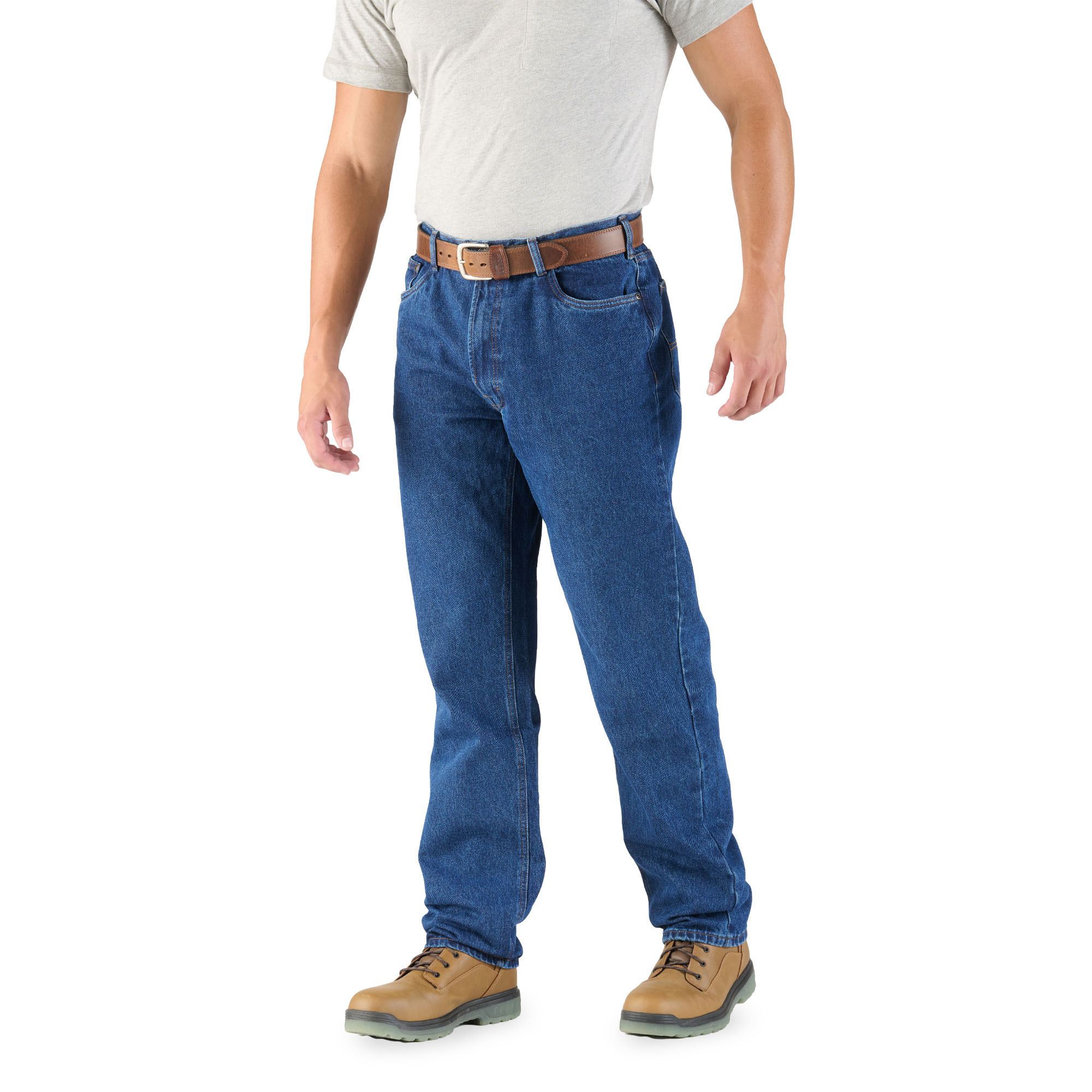 Berne Apparel, 5-Pocket Jean, Waist 36 in, Inseam 29 in, Color Stone Wash Dark, Model# P422SWD29360