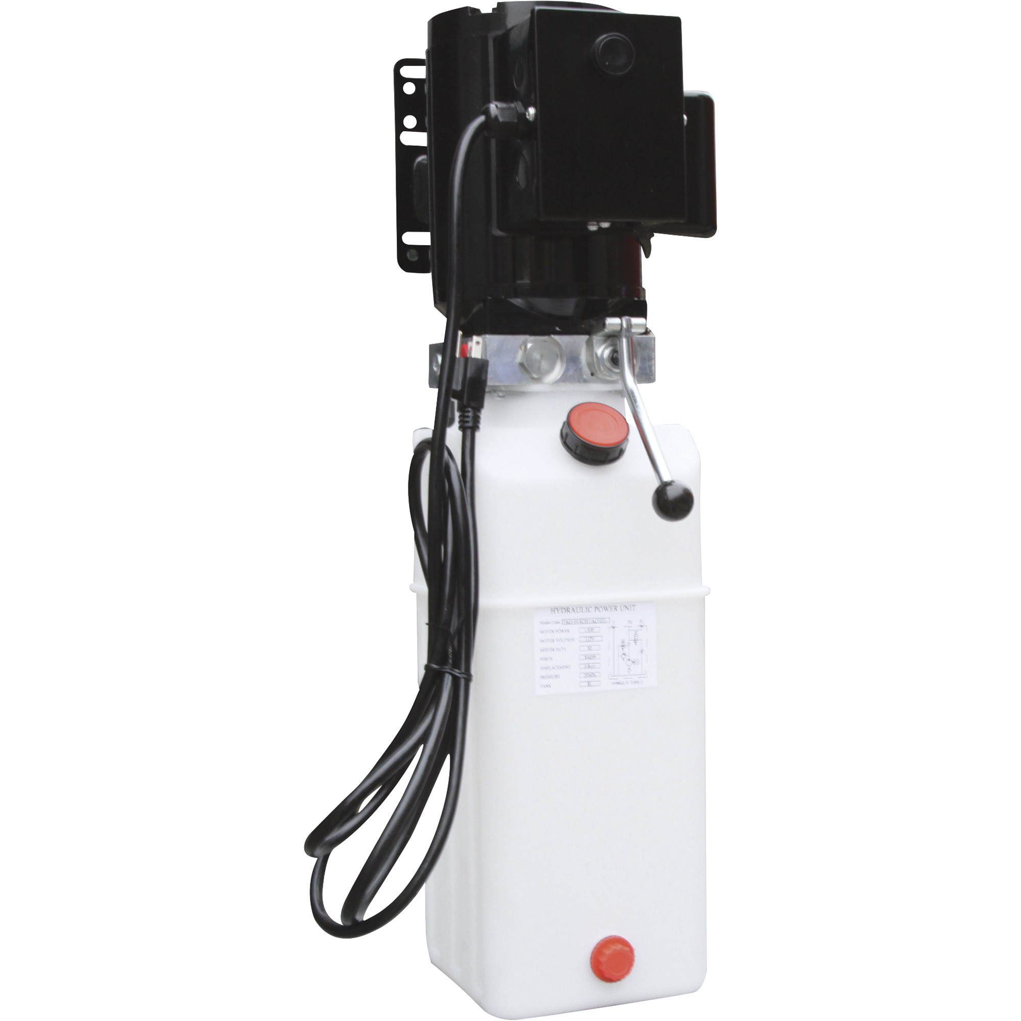 NorTrac Auto Hoist AC Power Unit, 115V, 1 GPM, 2900 PSI, Vertical Mount
