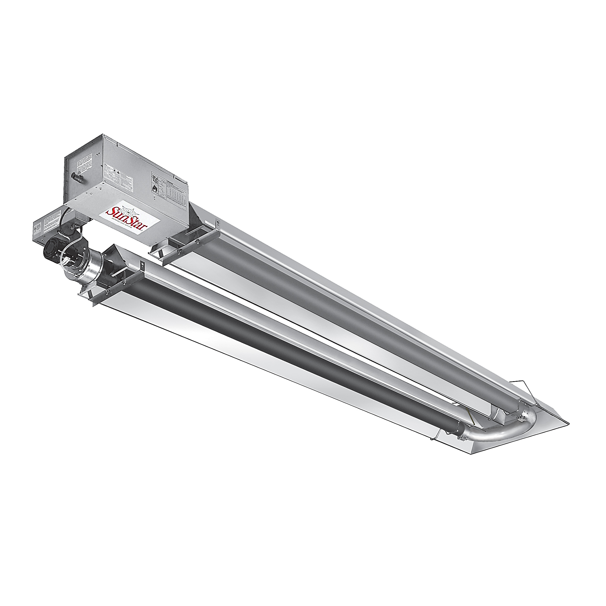 SunStar, Tough Guy U-Tube Vacuum Infrared Tube Heater, Fuel Type Natural Gas, Heat Output 125000 Btu/hour, Heat Type Infrared, Model# SIU125-50-TG-N5
