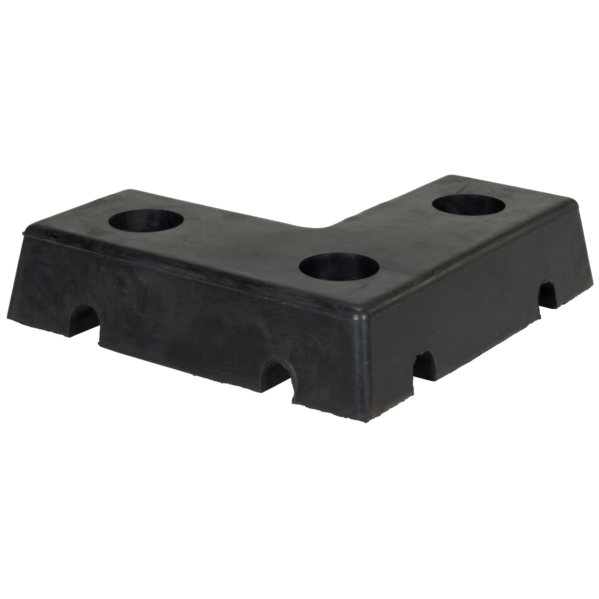 Vestil Molded Rubber Dock Bumper - 4in. Length, Black, Model# L-1818-4