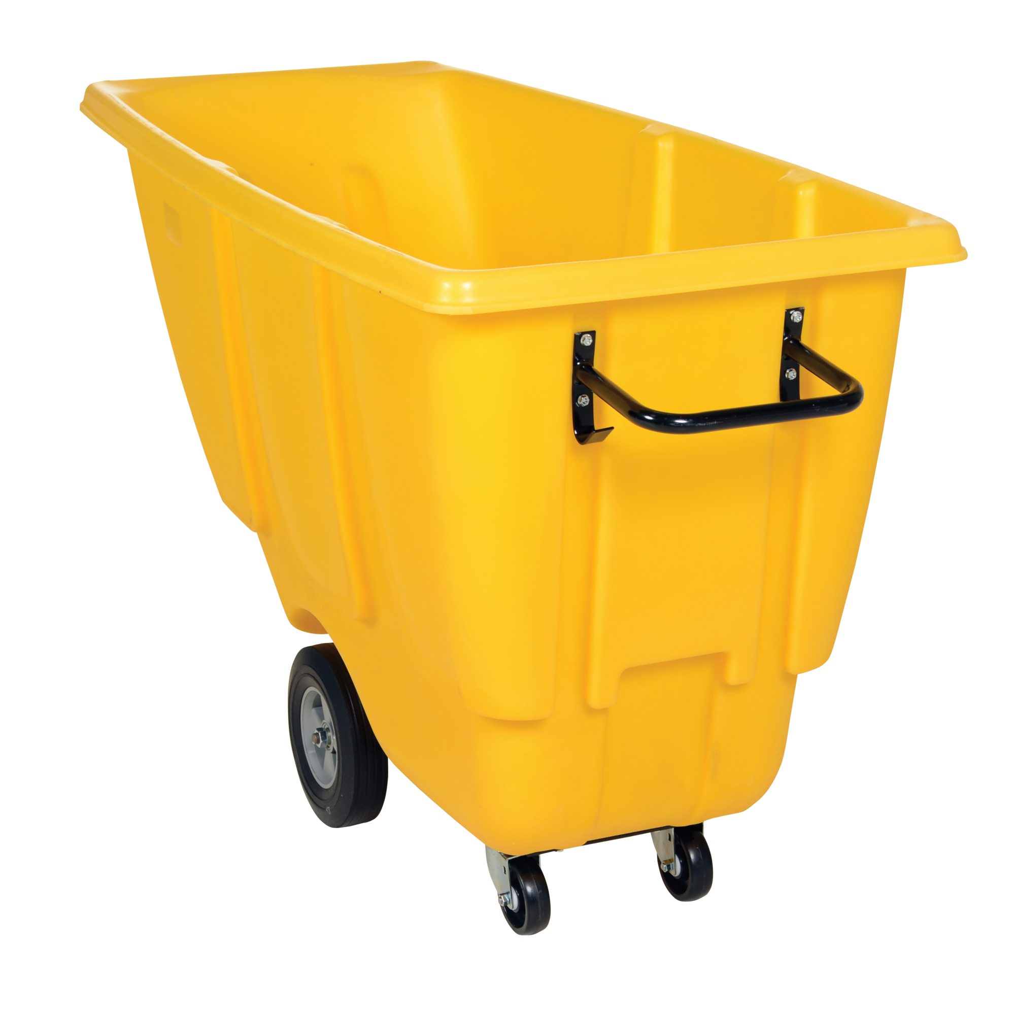 Vestil Plastic Light-Duty Tilt Truck - 1/2 Cubic Yard, 450-Lb. Capacity, Yellow, Model# TDT-50-LD-YELLOW