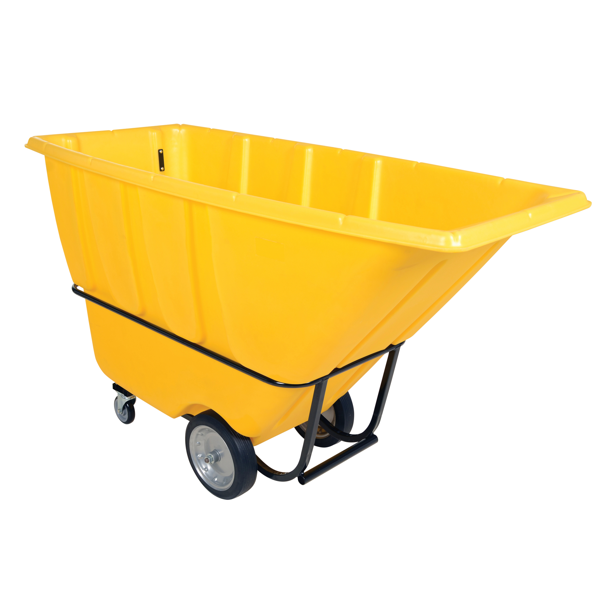 Vestil 1 CU YD HD Tilt Truck 2.1K Ylw, Capacity 2100 lb, Color Yellow, Material Plastic, Model# TDT-100-HD-YELLOW