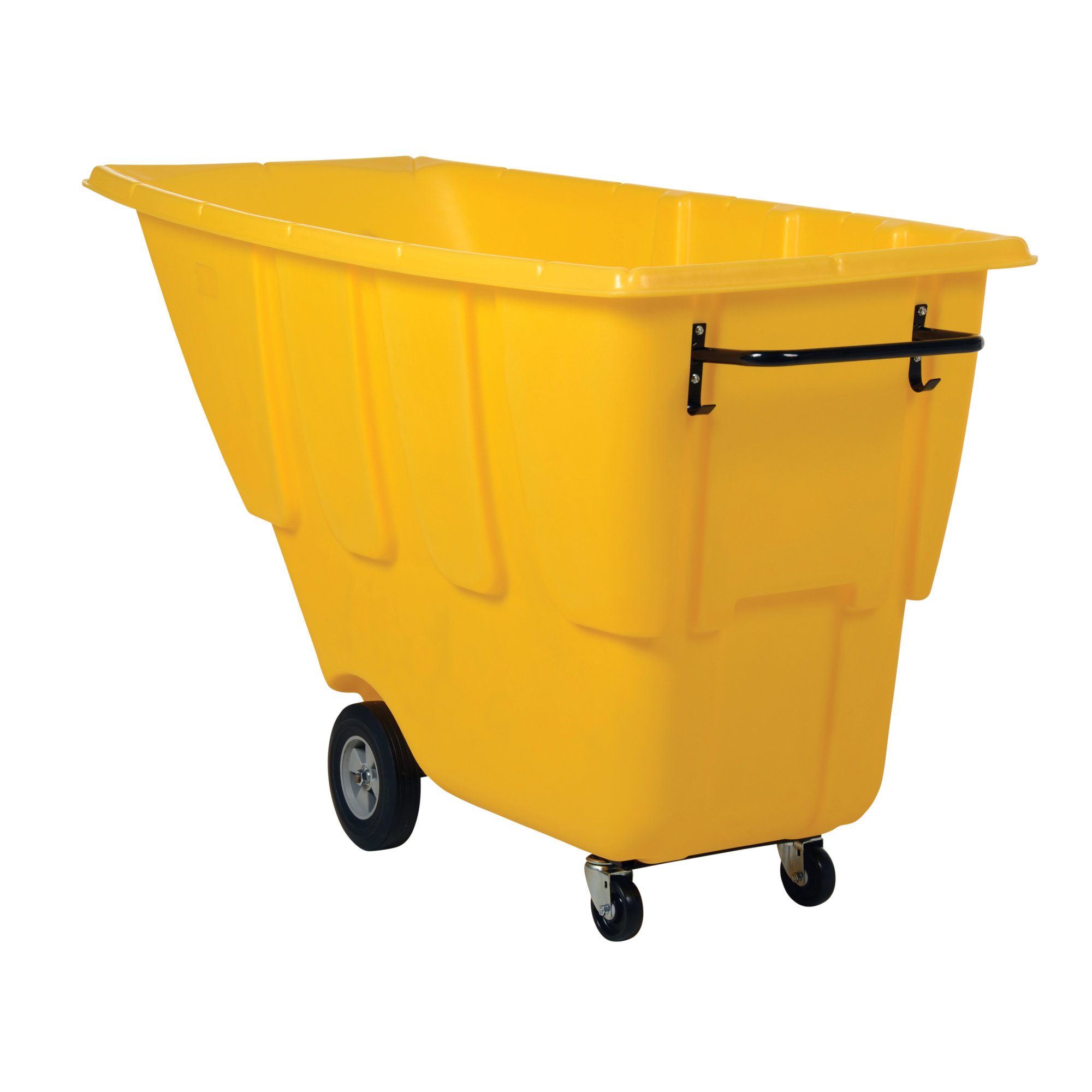 Vestil Plastic Light Duty Tilt Truck — 1 Cubic Yard, 850-Lb. Capacity, Yellow, Model# TDT-100-LD-YELLOW