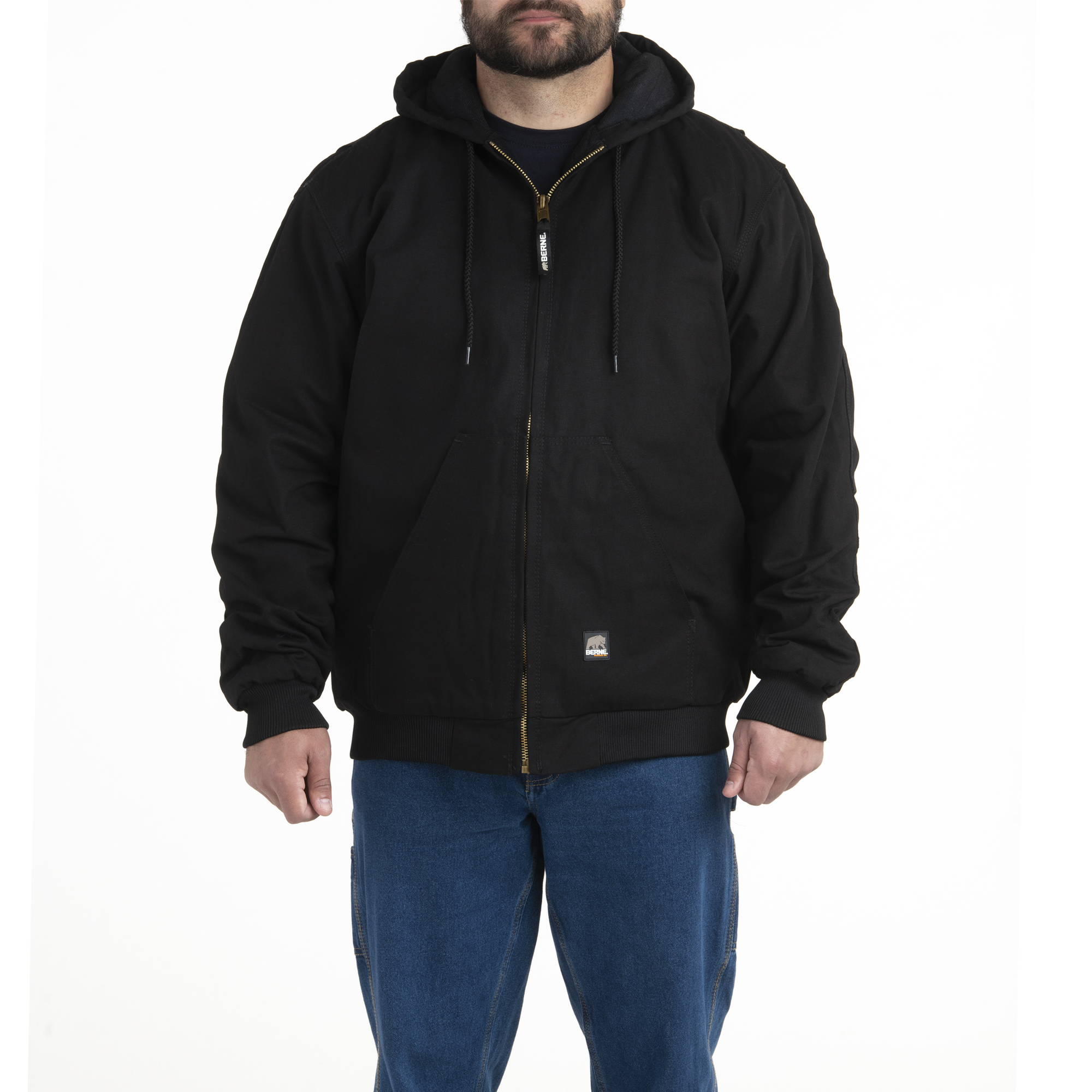 Berne Apparel, Heritage Hooded Jacket, Size 5XL, Color Black, Model ...