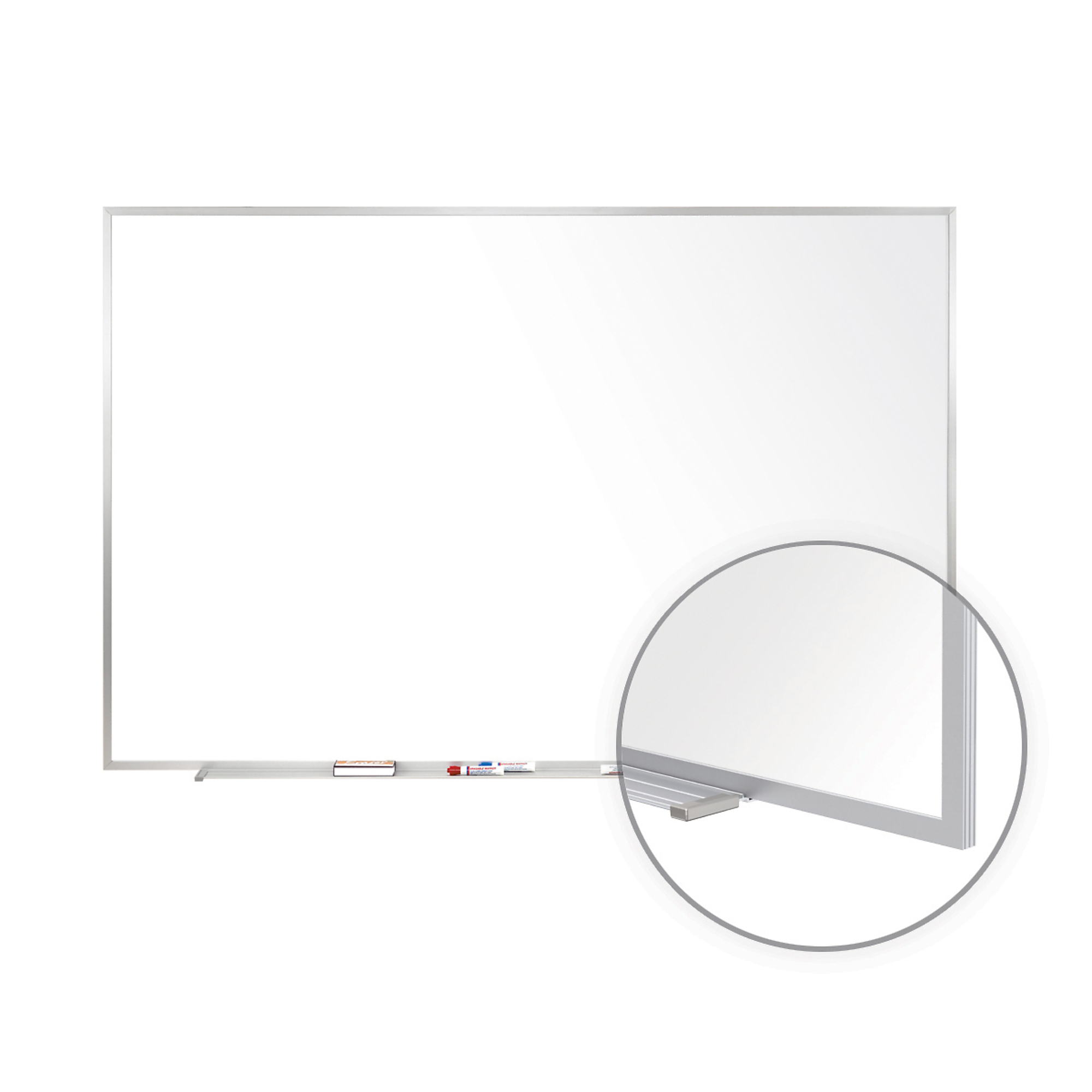 Ghent, 48.5in. x 120.5in. Aluminum Frame Porcelain Mag. Whiteboard, Color Finish White, Model# M1-410-4