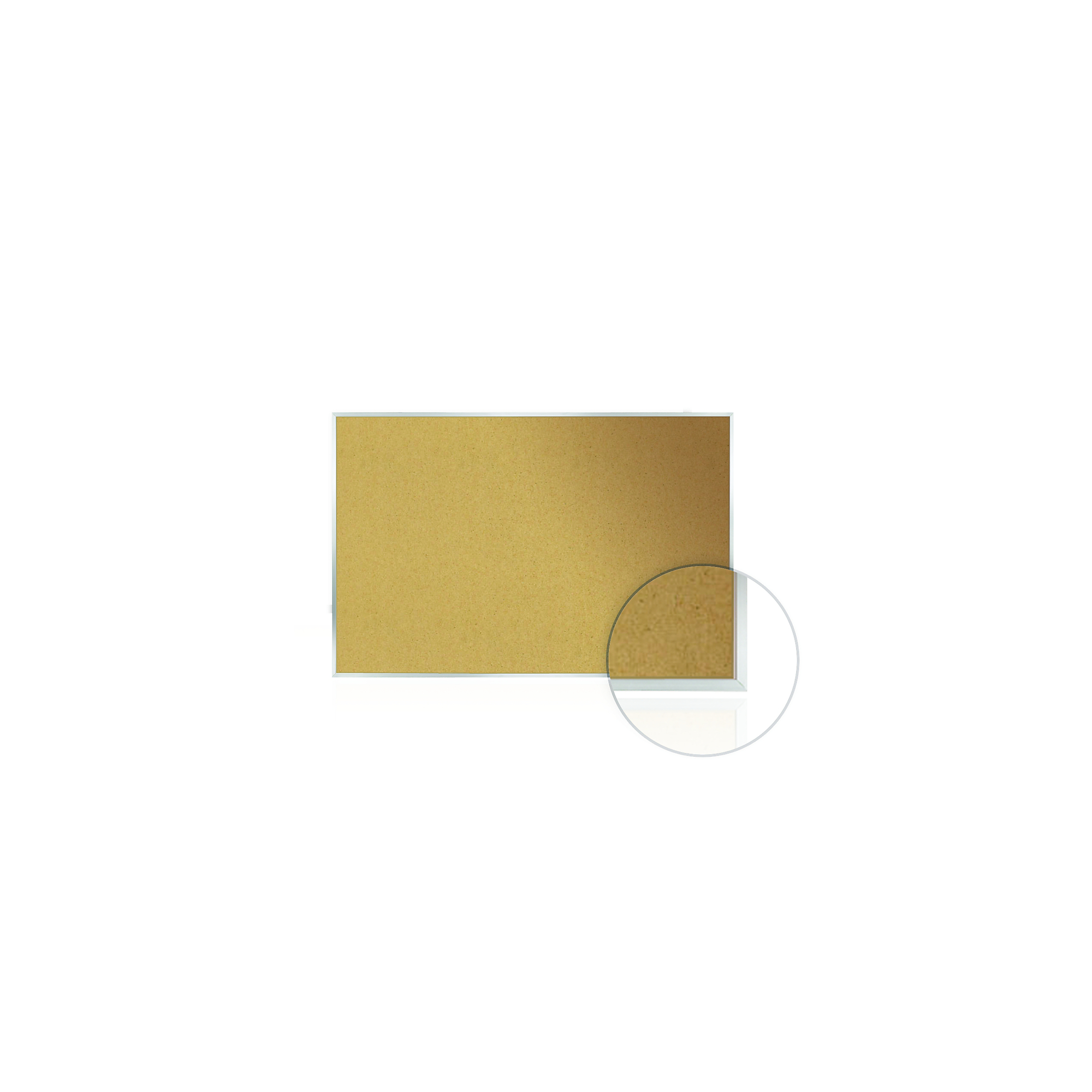 Ghent 48.5in. x 72.5in. Aluminum Frame Natural Cork Bulletin Board ...