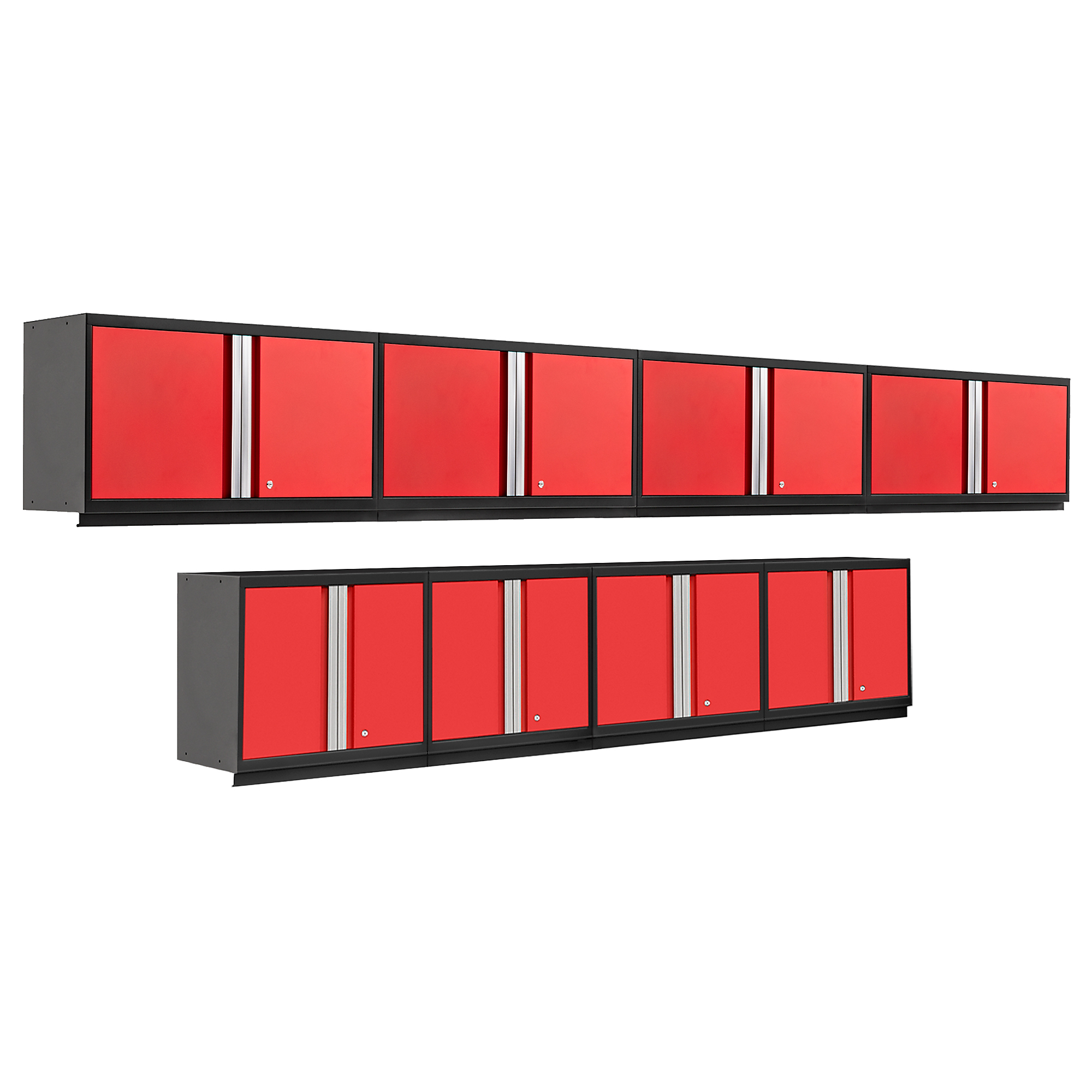NewAge Products, Pro Series Red 8Pc. Steel Garage Wall Set