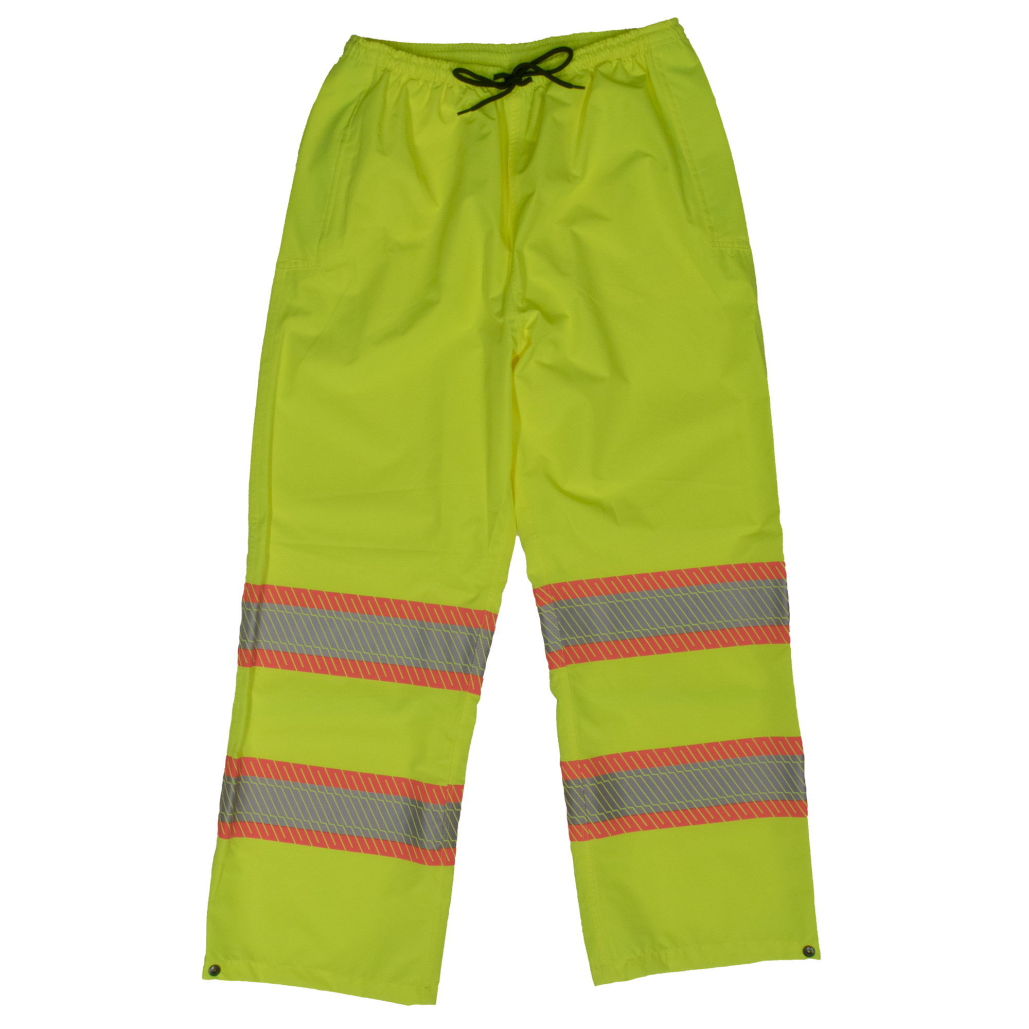 Men’s Complete Breathable Waterproof Rain Pants with 1/2 Zip Legs -  Fluorescent Yellow / S (30-32)W x 30L