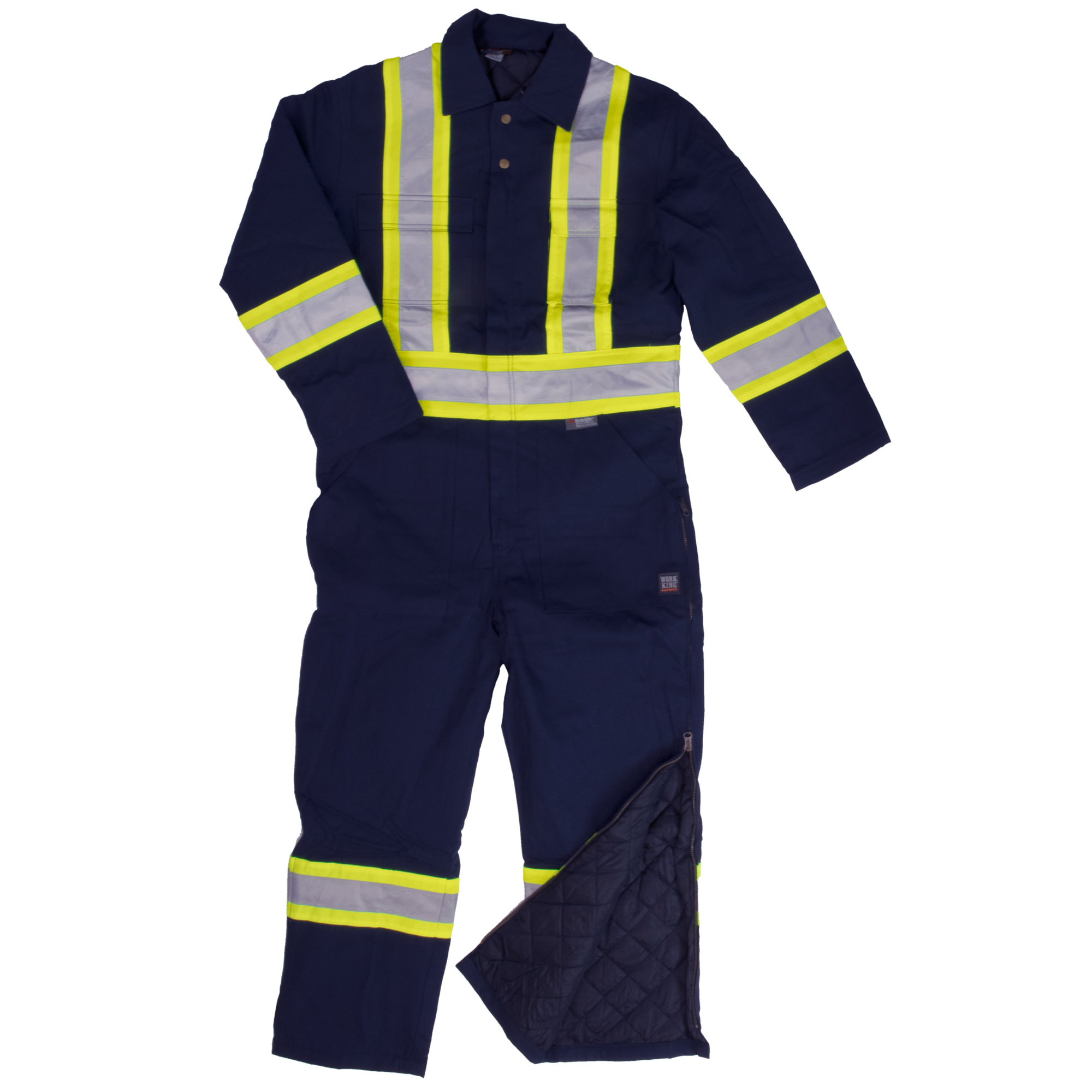 Tough Duck, Insulated Safety Coverall, Size M, Color Navy, Model