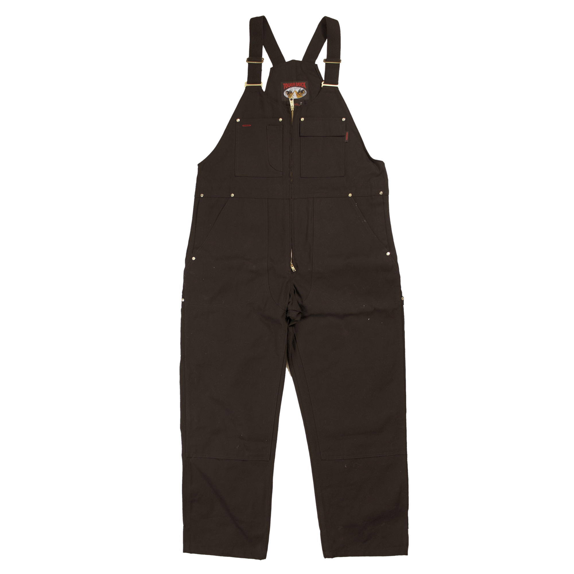 Tough Duck, Deluxe Unlined Bib Overall, Size M, Color Dark Brown, Model# WB041-DKBR-M