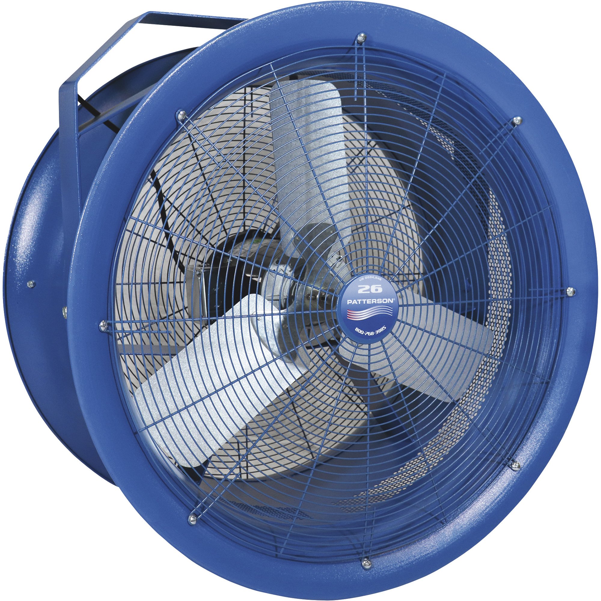 Patterson Wall-Mount Fan — 26in., Model# H26B + CW BLUE