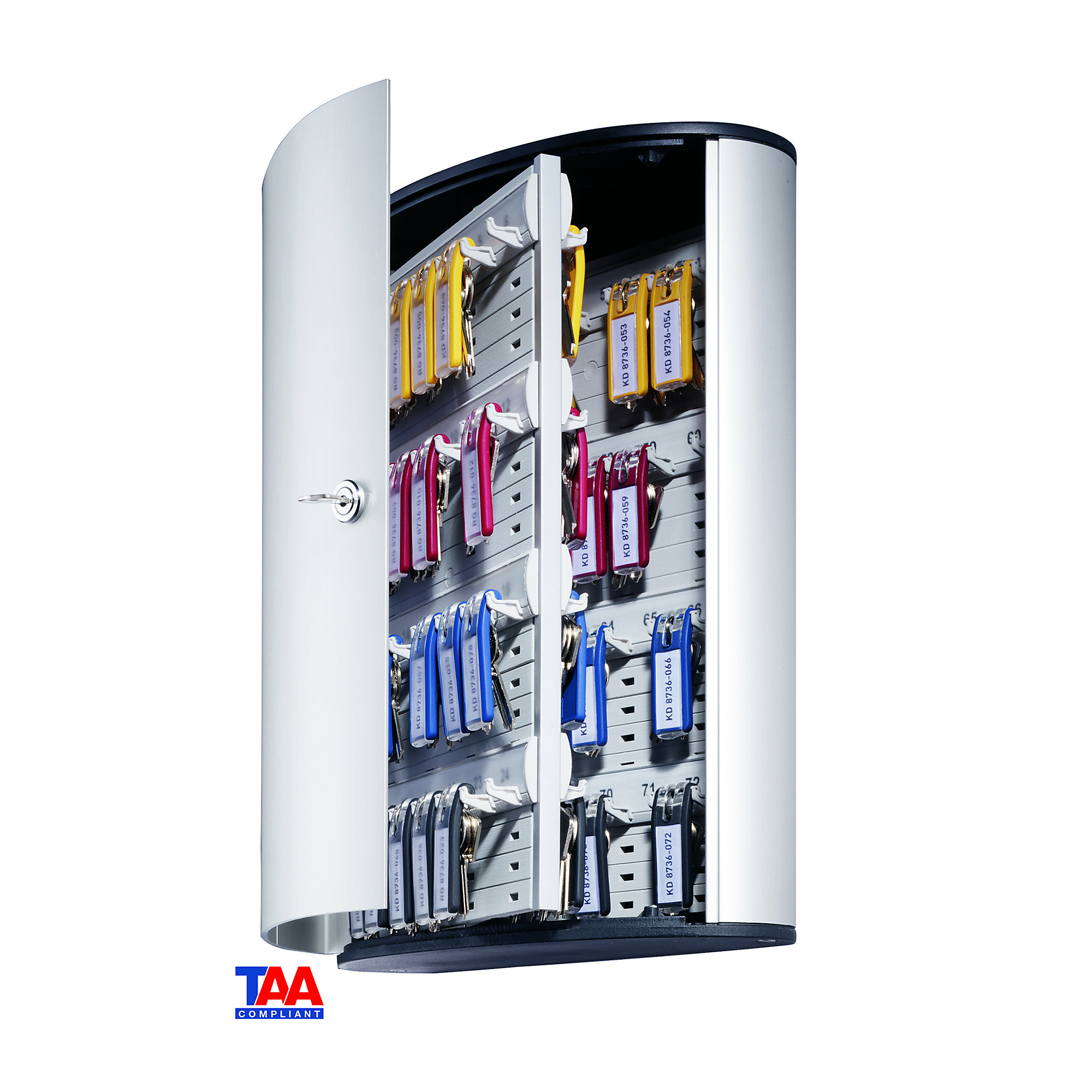 Durable, Key Box for 72 Key Tags, Keyed Lock, Key Capacity 72 Width 12. ...