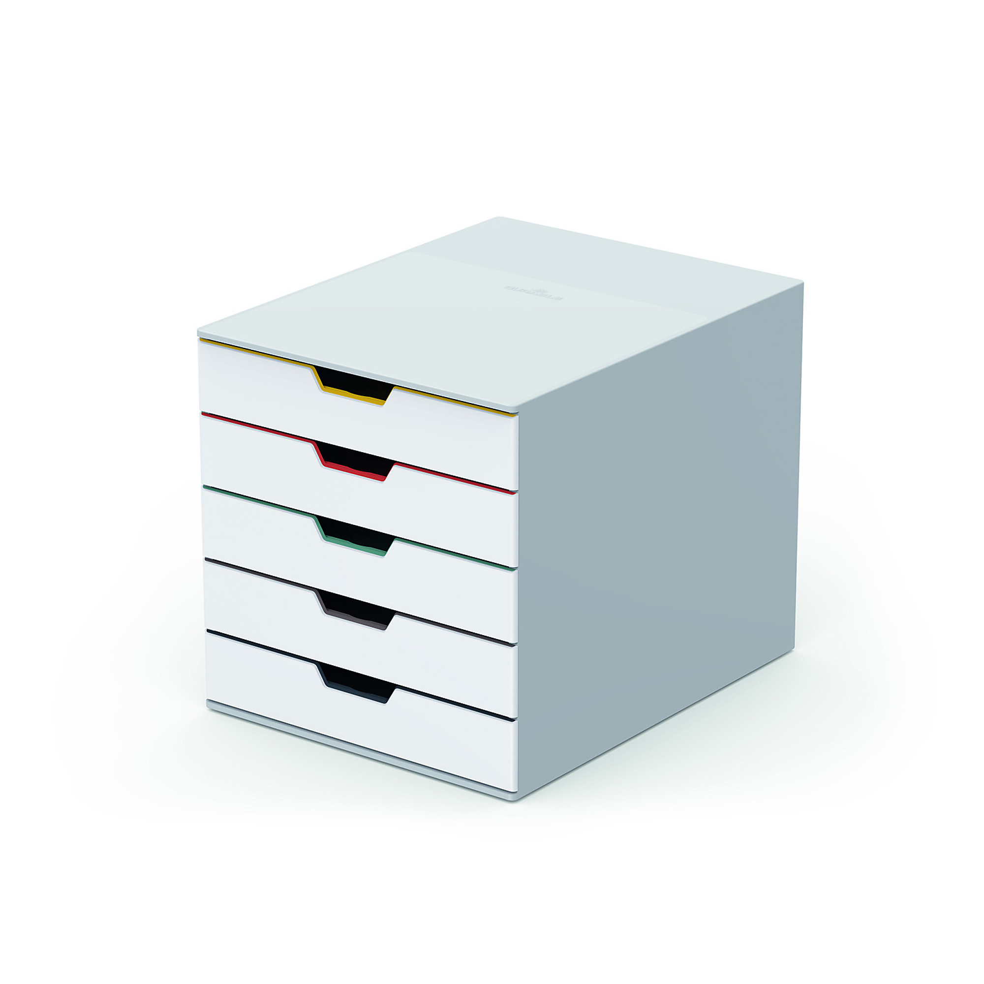 Durable, VARICOLOR MIX 5 Drawer Storage Box, White/Multi, Color Finish White, Model# 762527