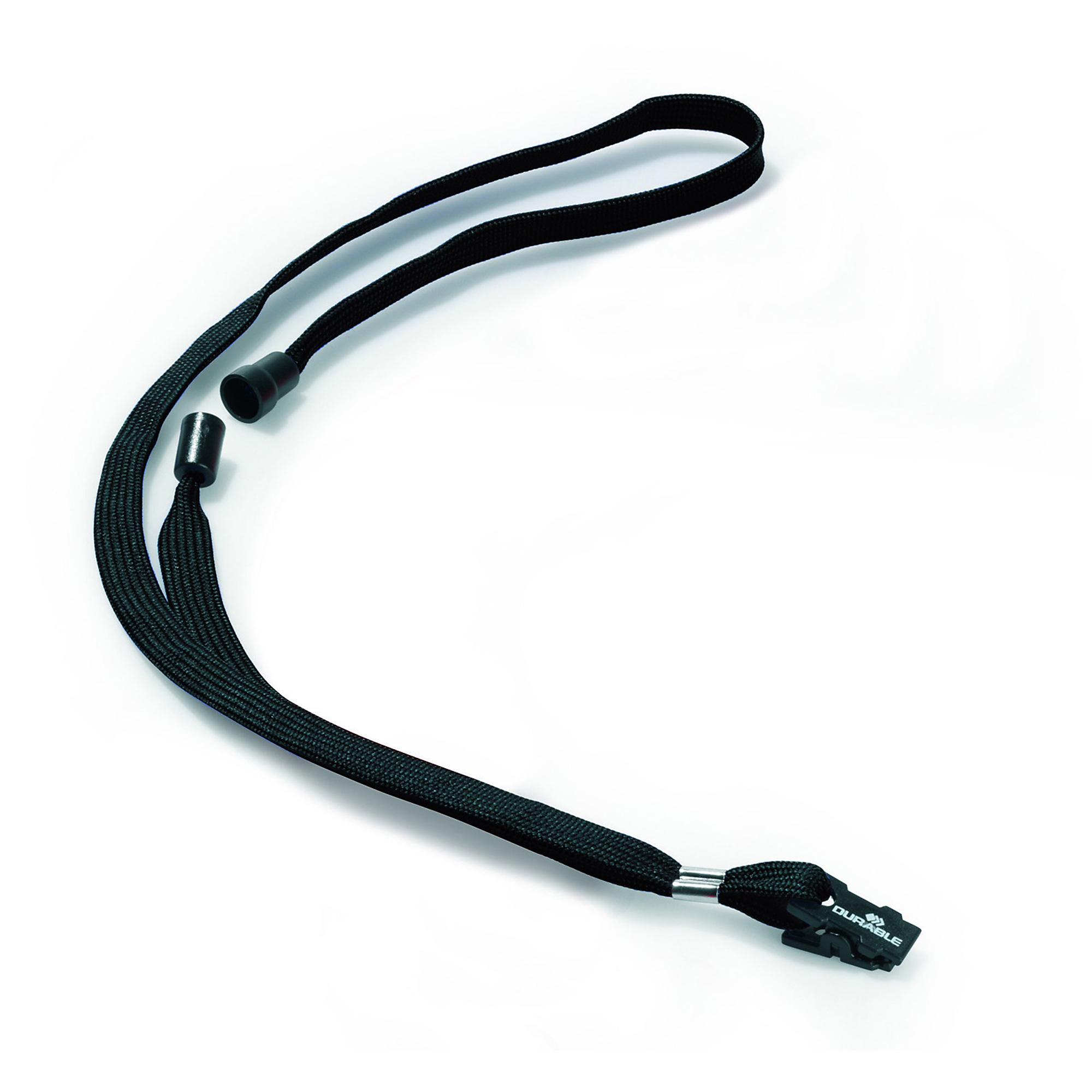 Durable, Textile Lanyard with Safety Release, Black 10 box, Color Finish Black, Model# 811901
