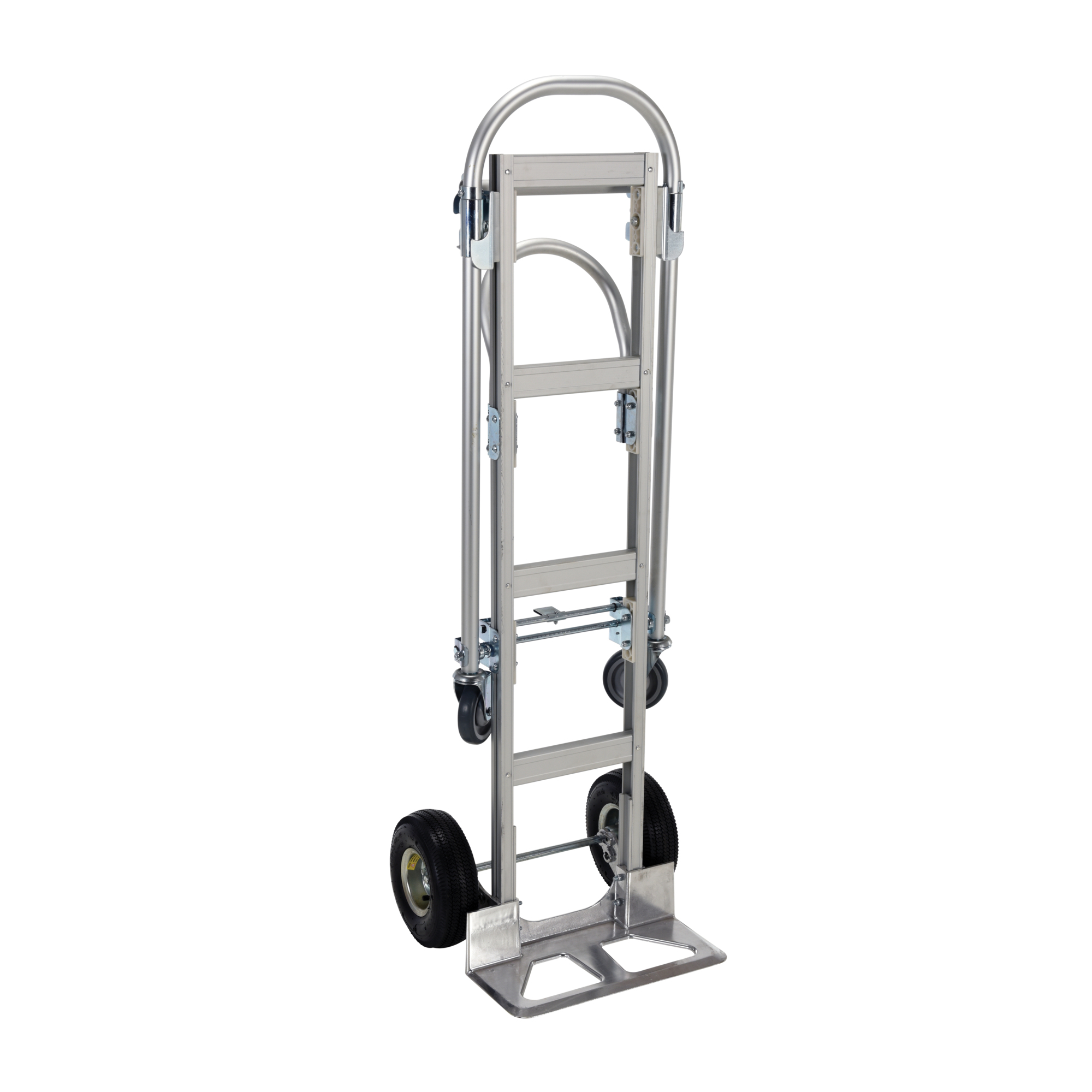 Vestil Convertible Hand Truck - 2-in-1, 62.25in. Height, 500-Lb. Capacity, Aluminum, Model# ALUM-CONV-B