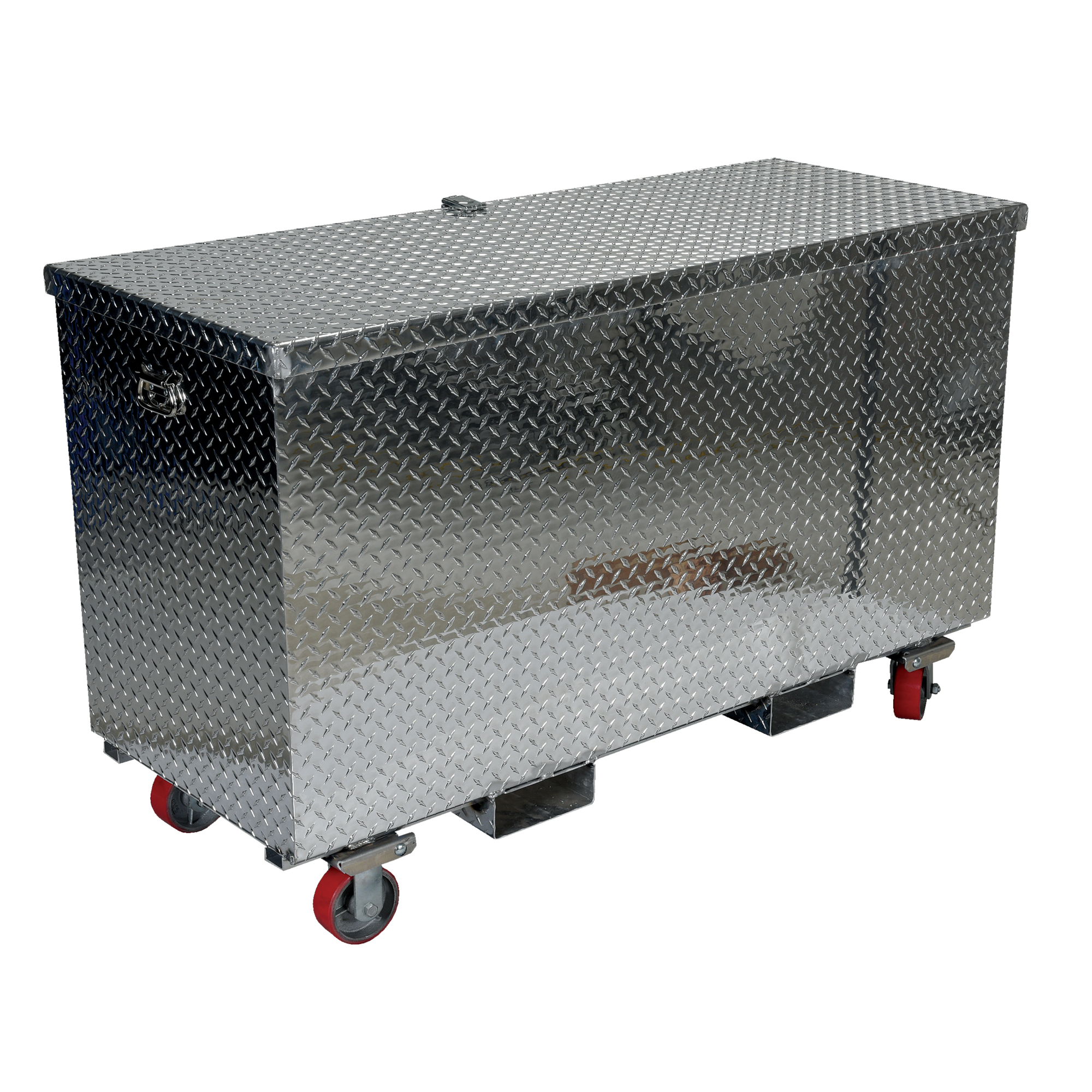 Vestil Aluminum Portable Tool Box with Casters and Fork Pockets 25-7/8 In. x 61-1/4 In. x 38-3/4 In. 2500 Lb. Capacity Silver