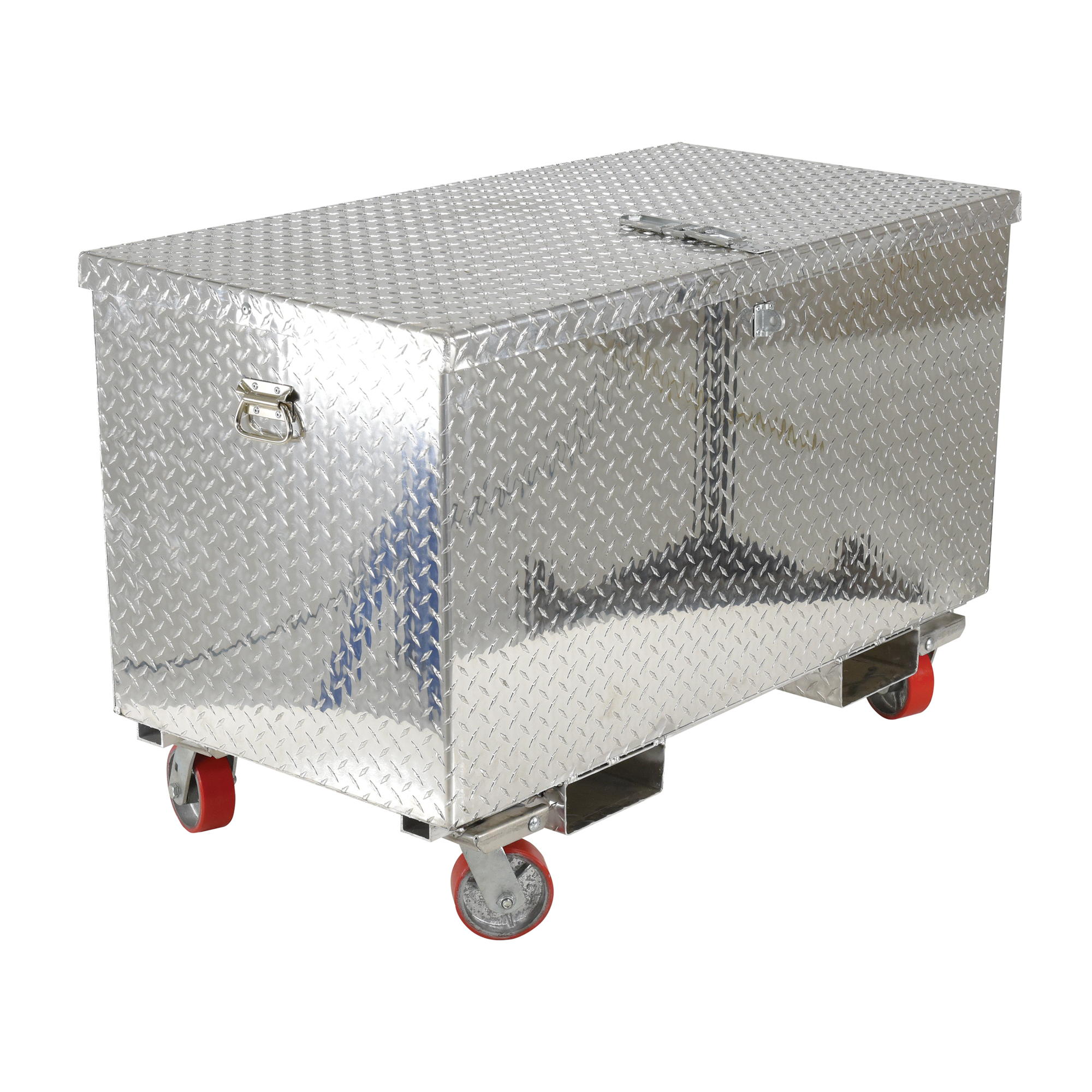 Vestil Aluminum Portable Tool Box with Casters and Fork Pockets 25-7/8 In. x 61-1/4 In. x 32-3/4 In. 2500 Lb. Capacity Silver