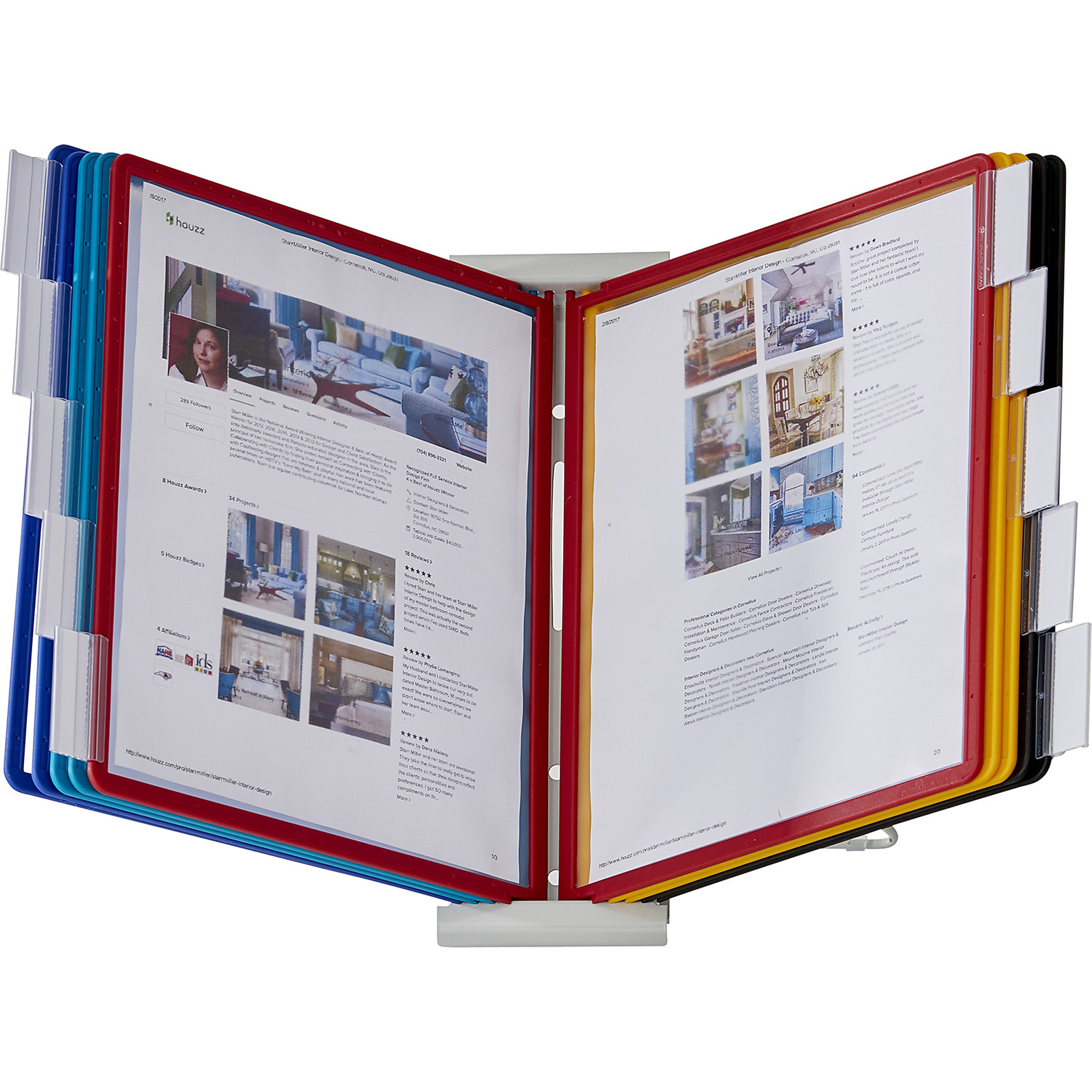 Durable, INSTAVIEW Desk Ref System, 10 Panels, Assd Colors, Color Finish Other, Model# 561200