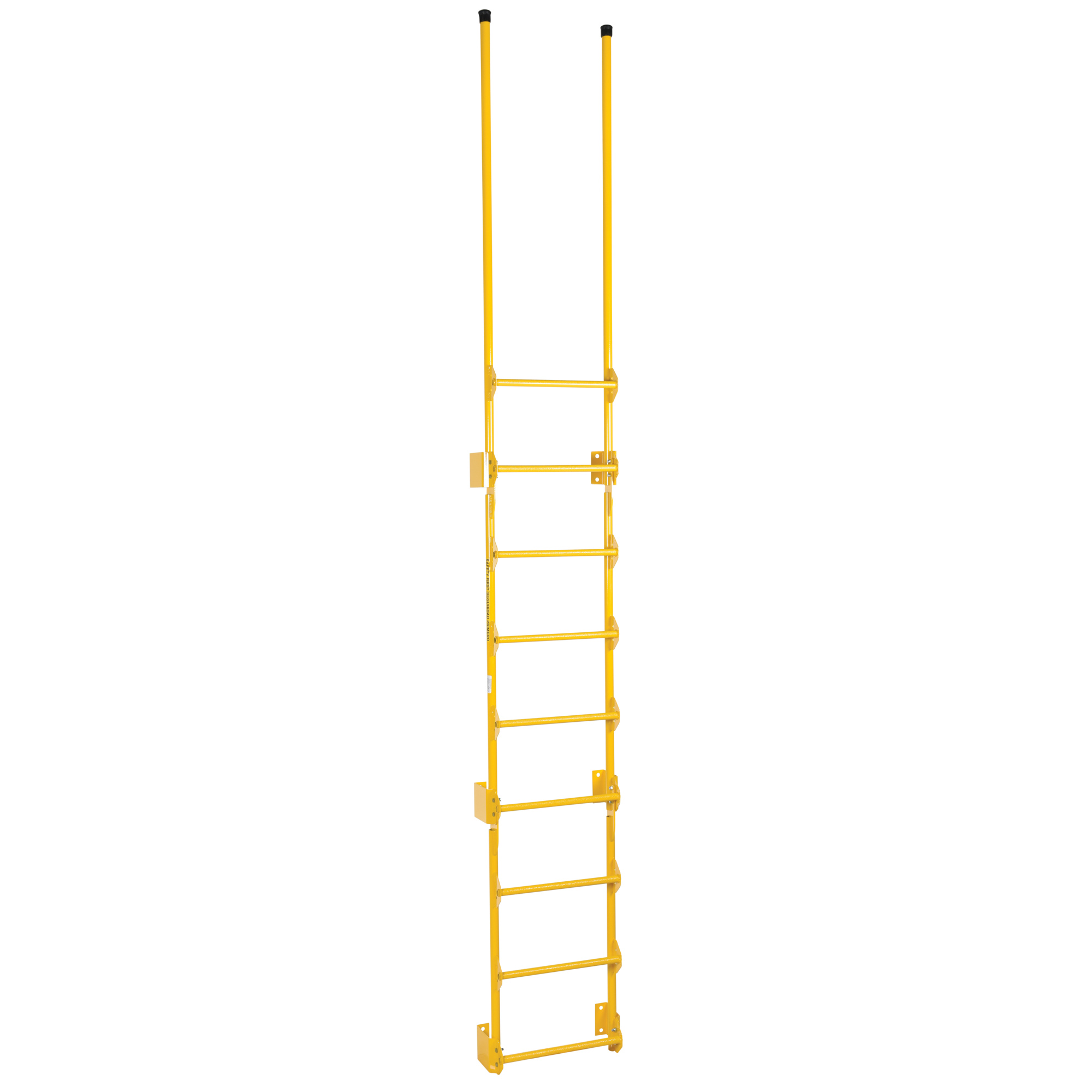 Vestil Steel Walk Through Dock Ladder 9 Step 300 Lb. Capacity Yellow