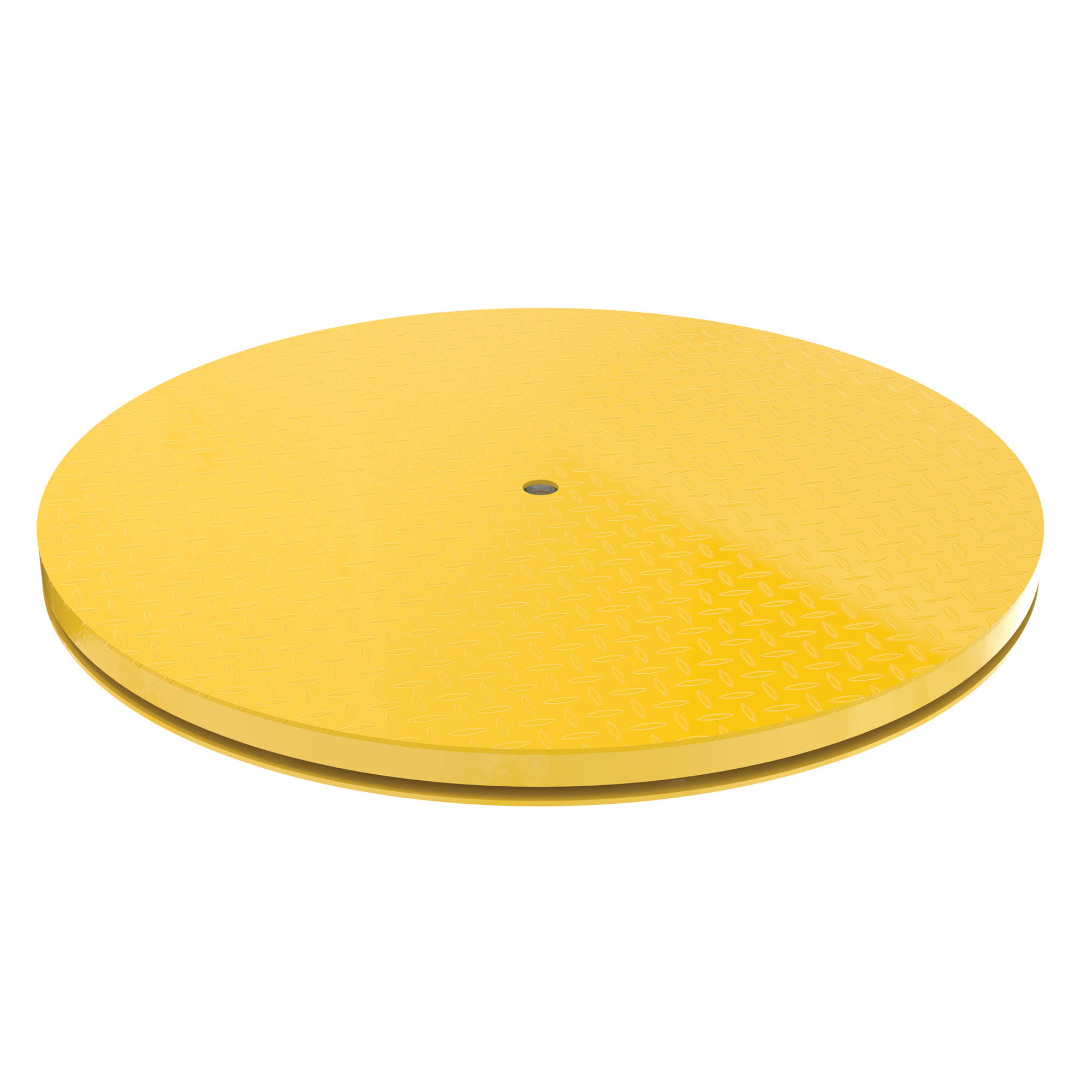 Vestil Heavy Duty Round King Pin Carousel 48 In. 4000 Lb. Capacity Yellow