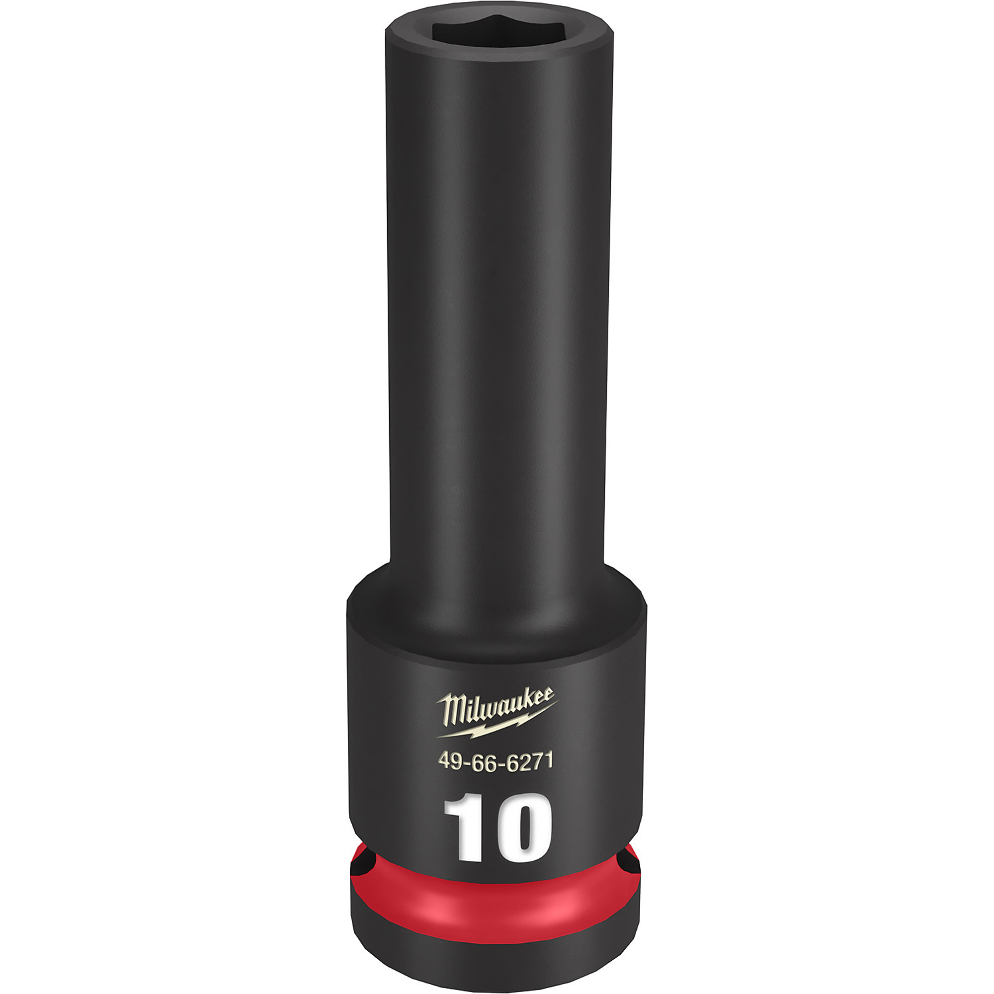 Milwaukee SHOCKWAVE™ Impact Duty 1/2" Drive 10MM Deep 6 Point Socket, Model# 49-66-6271