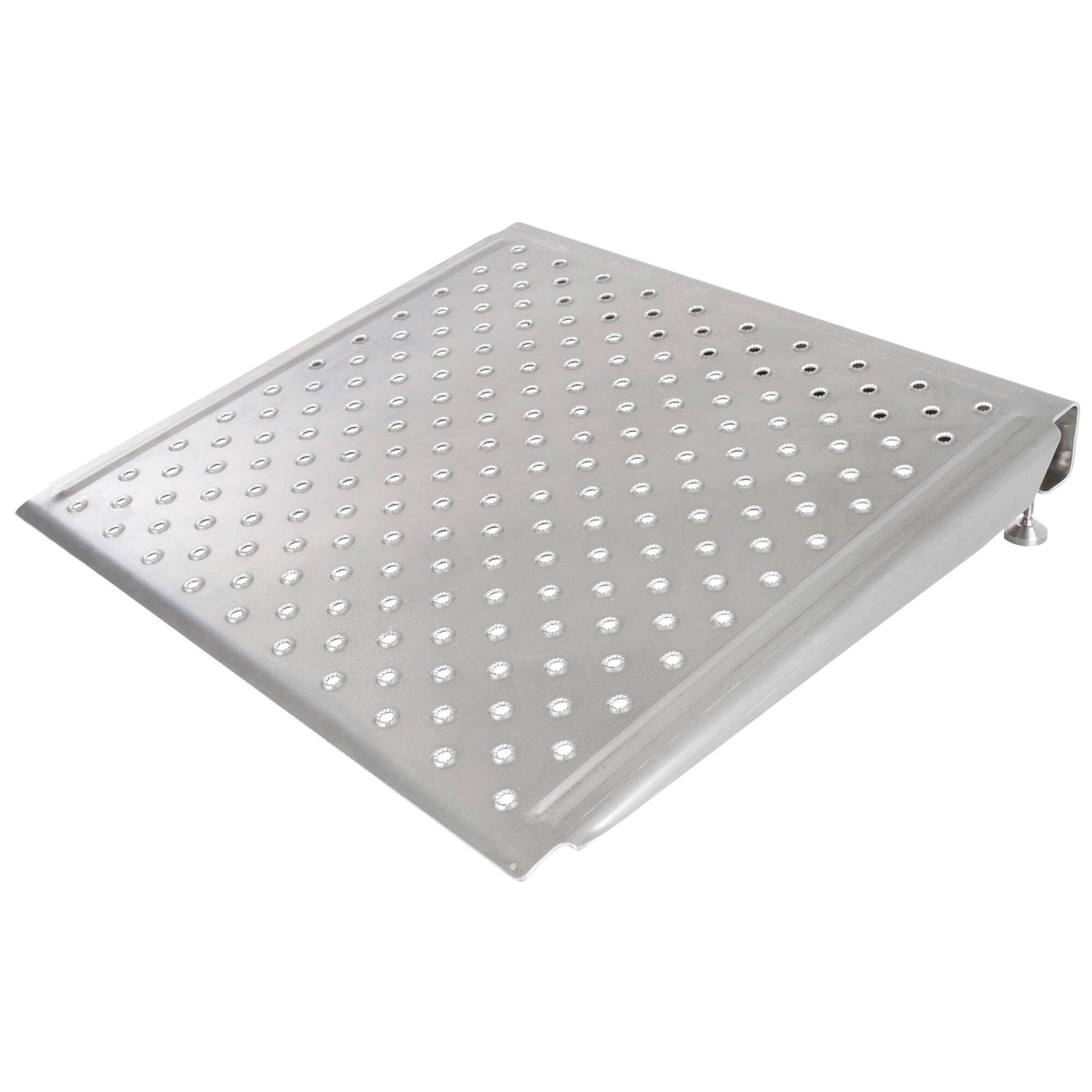 Silver Spring Adjustable Aluminum Threshold Ramp - 26in. Length, 28in. Width, 600-Lb. Capacity, EZ-Traction Surface, Model# ATR600
