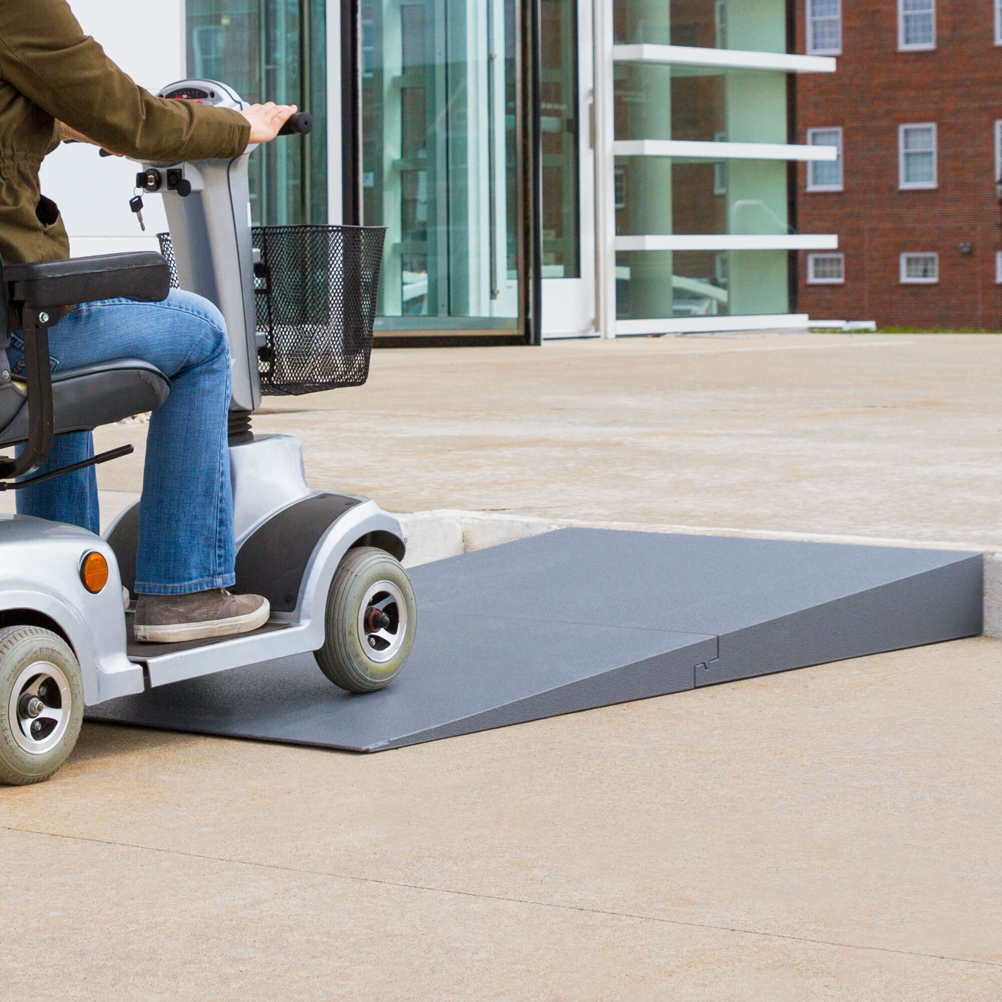 Torl Ramp Silver Spring, 6in. H ADA Foam Grit-Coated Threshold Ramp, Max. Ramp ...