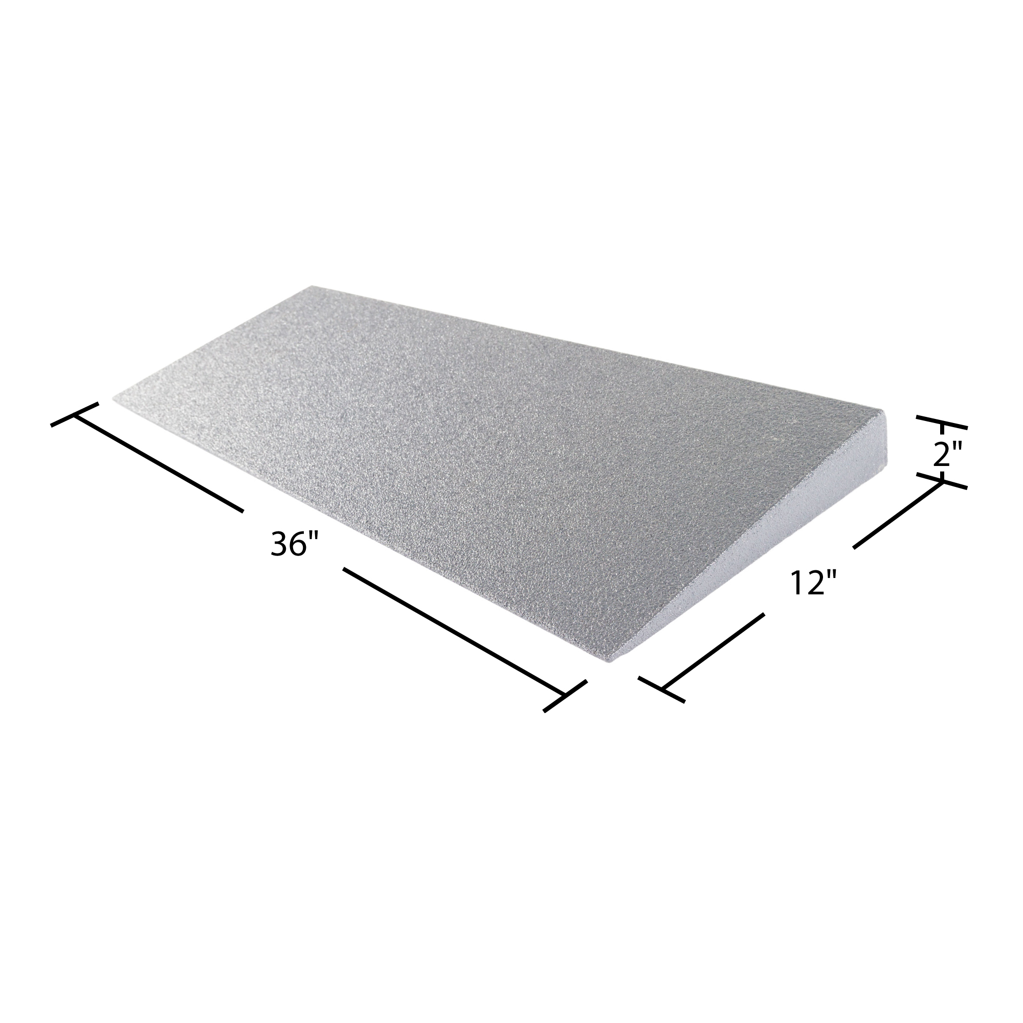 Silver Spring, 2in. H Foam Grit-Coated Threshold Ramp, 800 lb Cap, Max. Ramp Length 11 in, Surface Width 36 in, Total Capacity 800 lb, Model# THFS-2