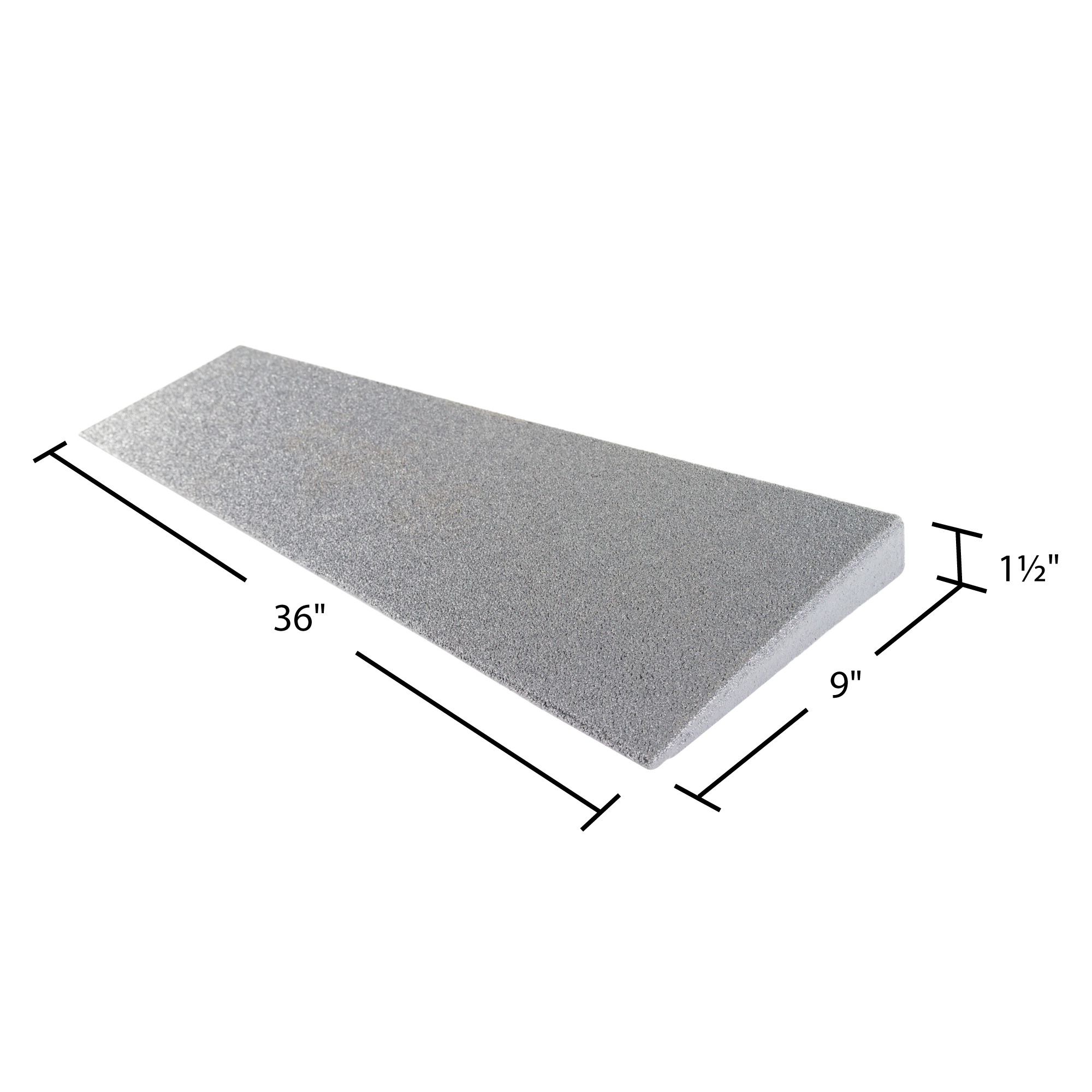 Pvc Coatd Ramp Silver Spring, 1.5in. H Foam Grit-Coated Threshold Ramp, 800 lb Cap ...