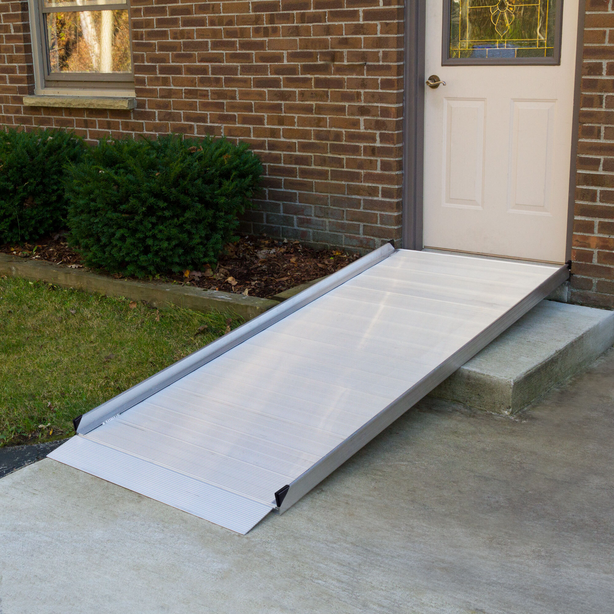 Silver Spring Solid Surface Wheelchair Ramp - 8ft. Length, 30in. Width, 850-Lb. Capacity, Slip-Resistant, Model# SSG-08