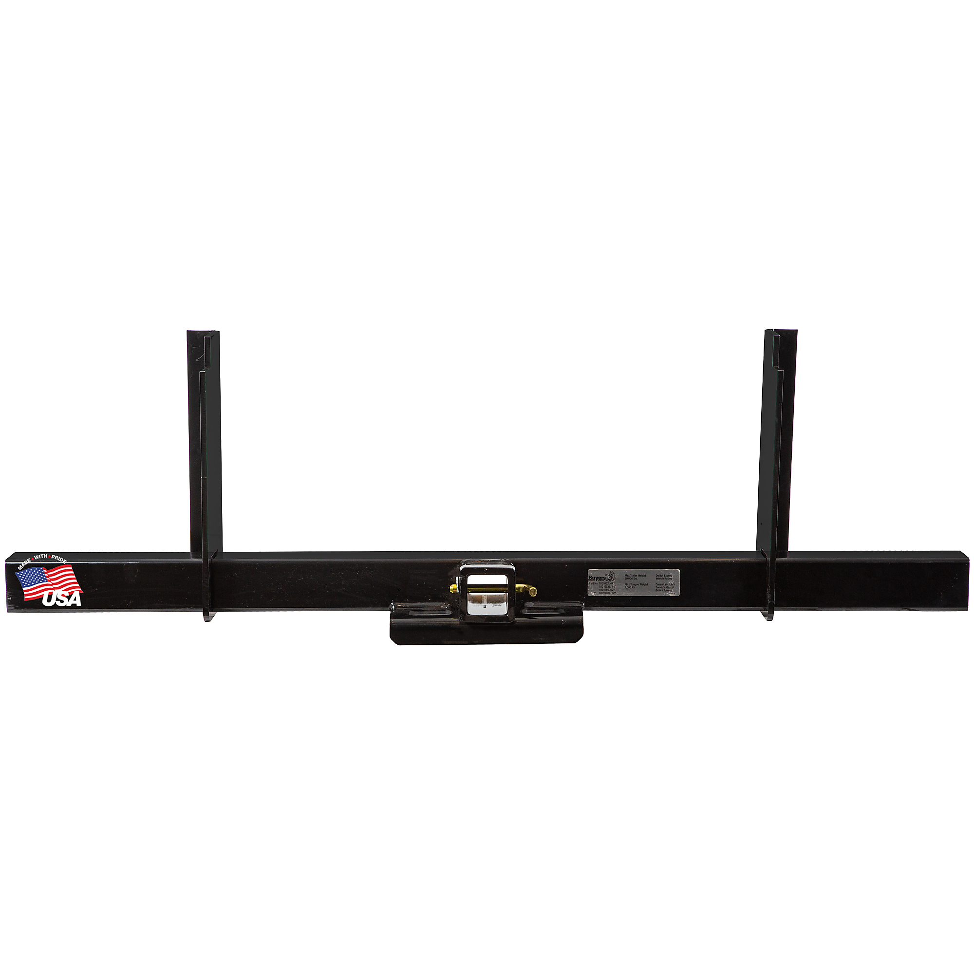 Buyers Products, Class 5 62 Inch Service Truck Body Towing Hitch Receiver with 2-1/2 Inch Receiver Tube and 18 Inch Mounting Plates, Model# 1801060L