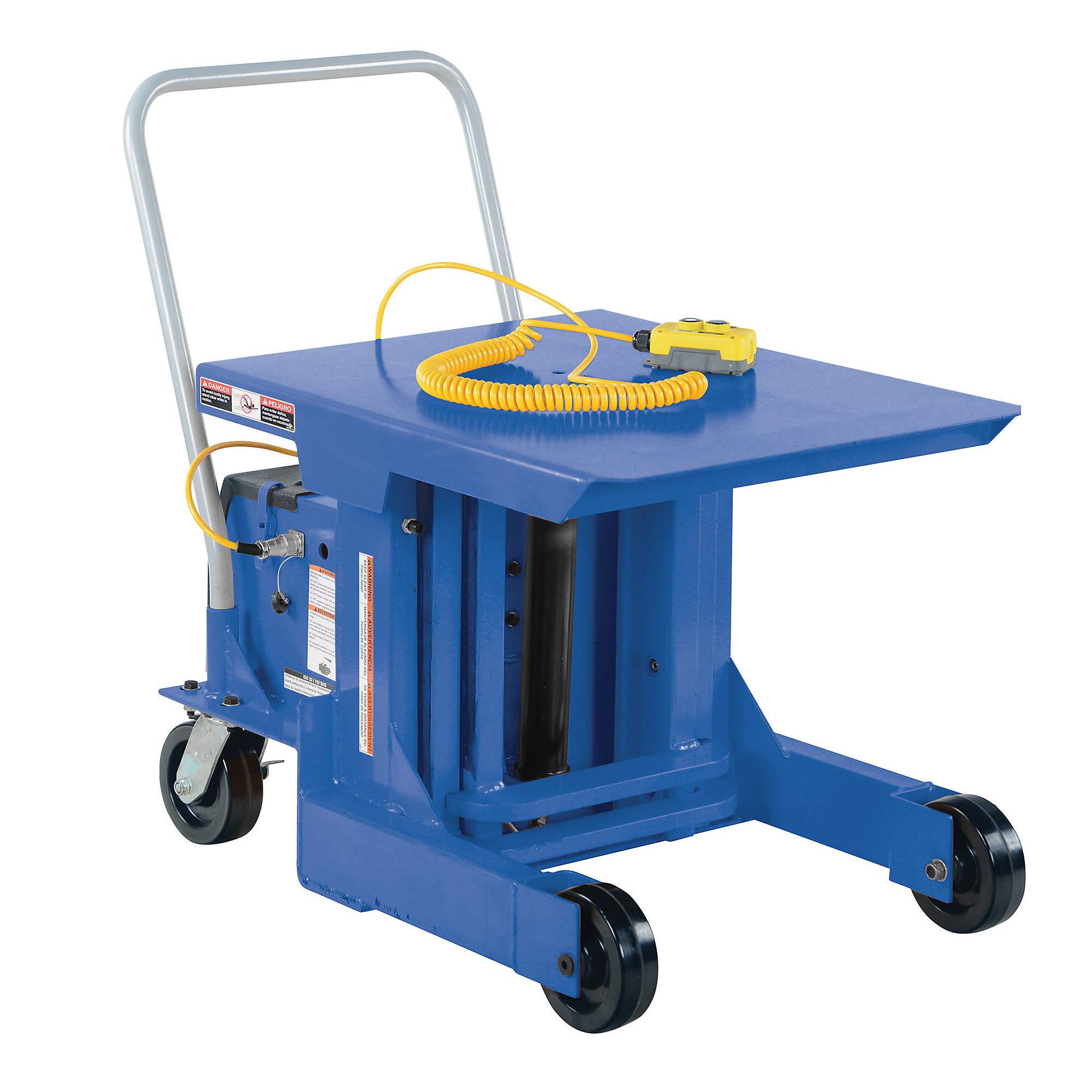 Vestil Steel DC Ergonomic Manual Die Table 24 In. x 30 In. Chrome Platform 2000 Lb. Capacity Blue