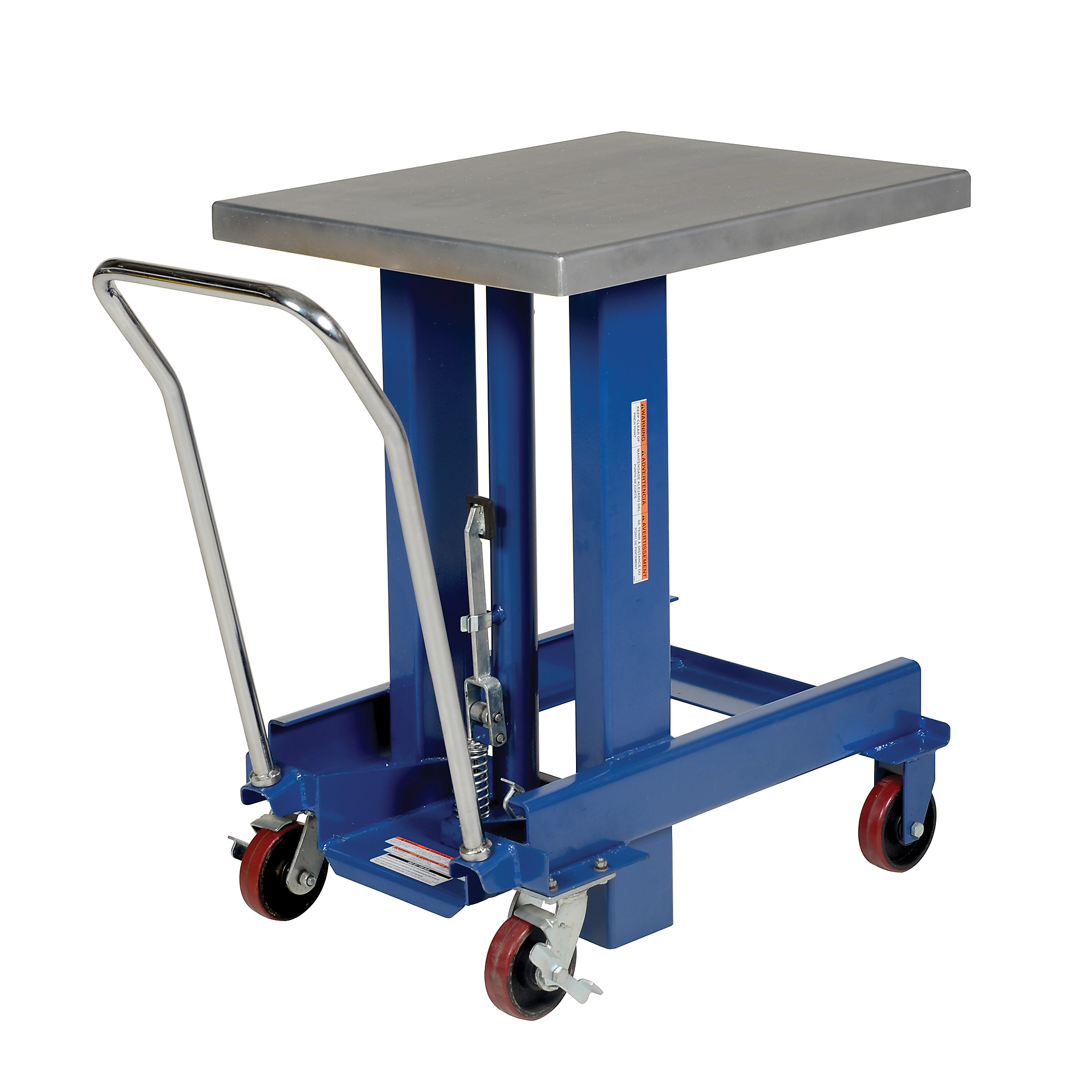 Vestil Ergonomic Manual Die Table - 1100-Lb. Capacity, 36.75in. to 60.75in. Height, Model# DIE-2430-60-C