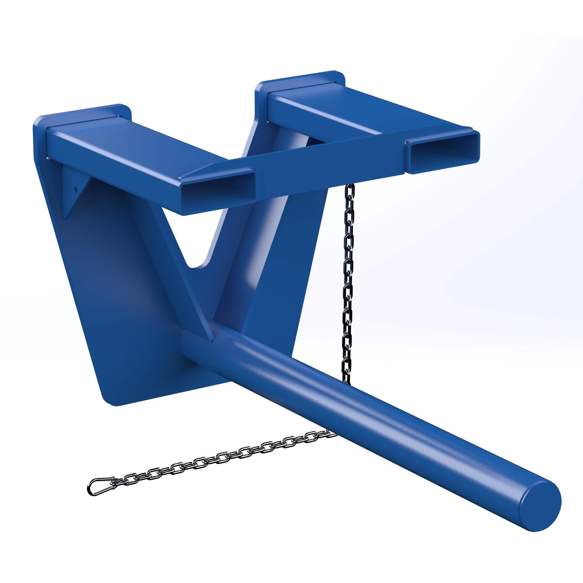 Vestil Steel Coil Lifter - Fork Mounted, 3000-Lb. Capacity, 48in. Pole Length, 4.5in. Diameter, Model# CCF-48-4