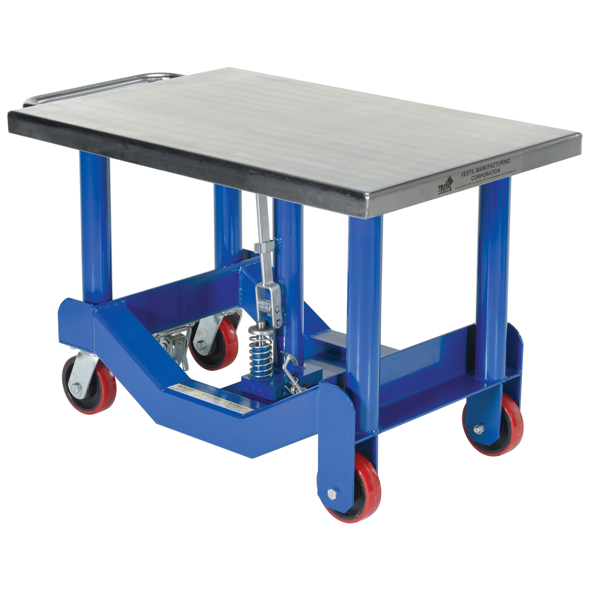 Vestil, Steel Low Profile Post Lift Table 41 In. x 24 In. x 25 In. 4000 Lb. Capacity Blue, Model# PT12-40