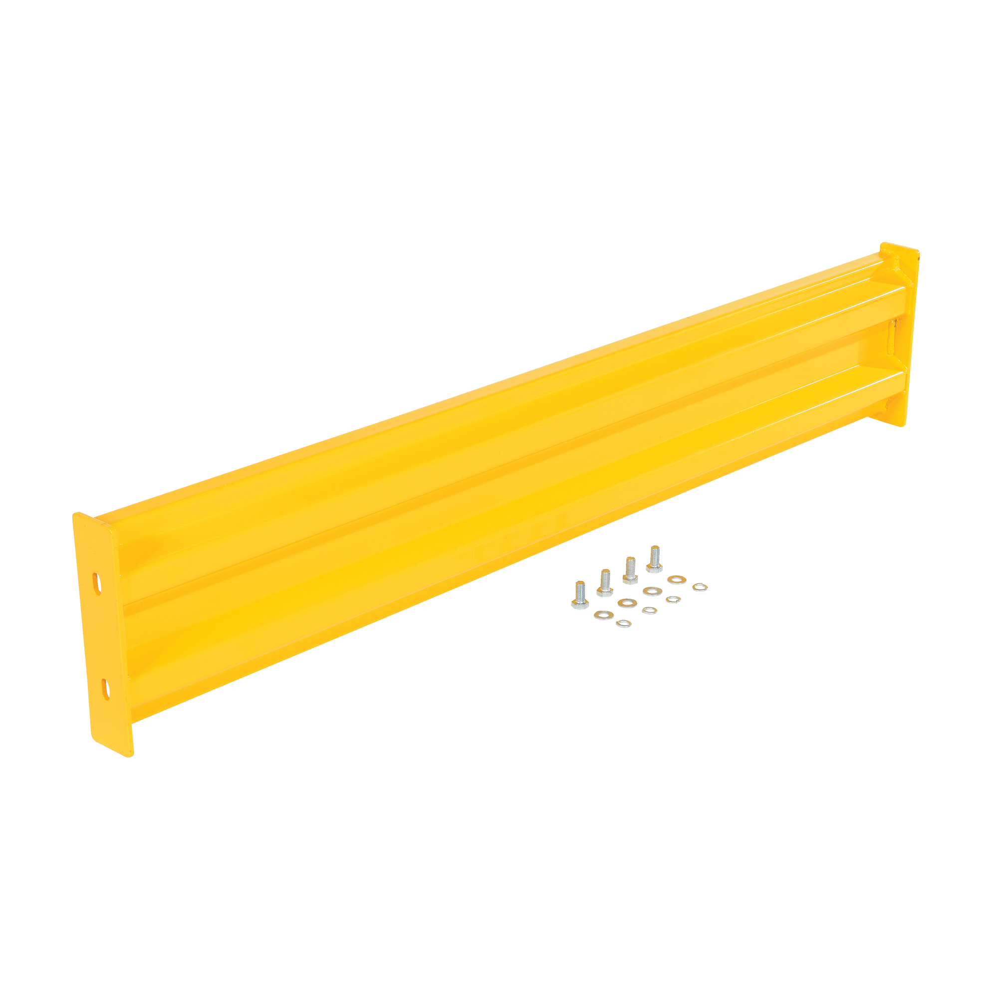 Vestil Steel 2 Ribbed Bolt On Style Guard Rail 54 In. Length Yellow ...