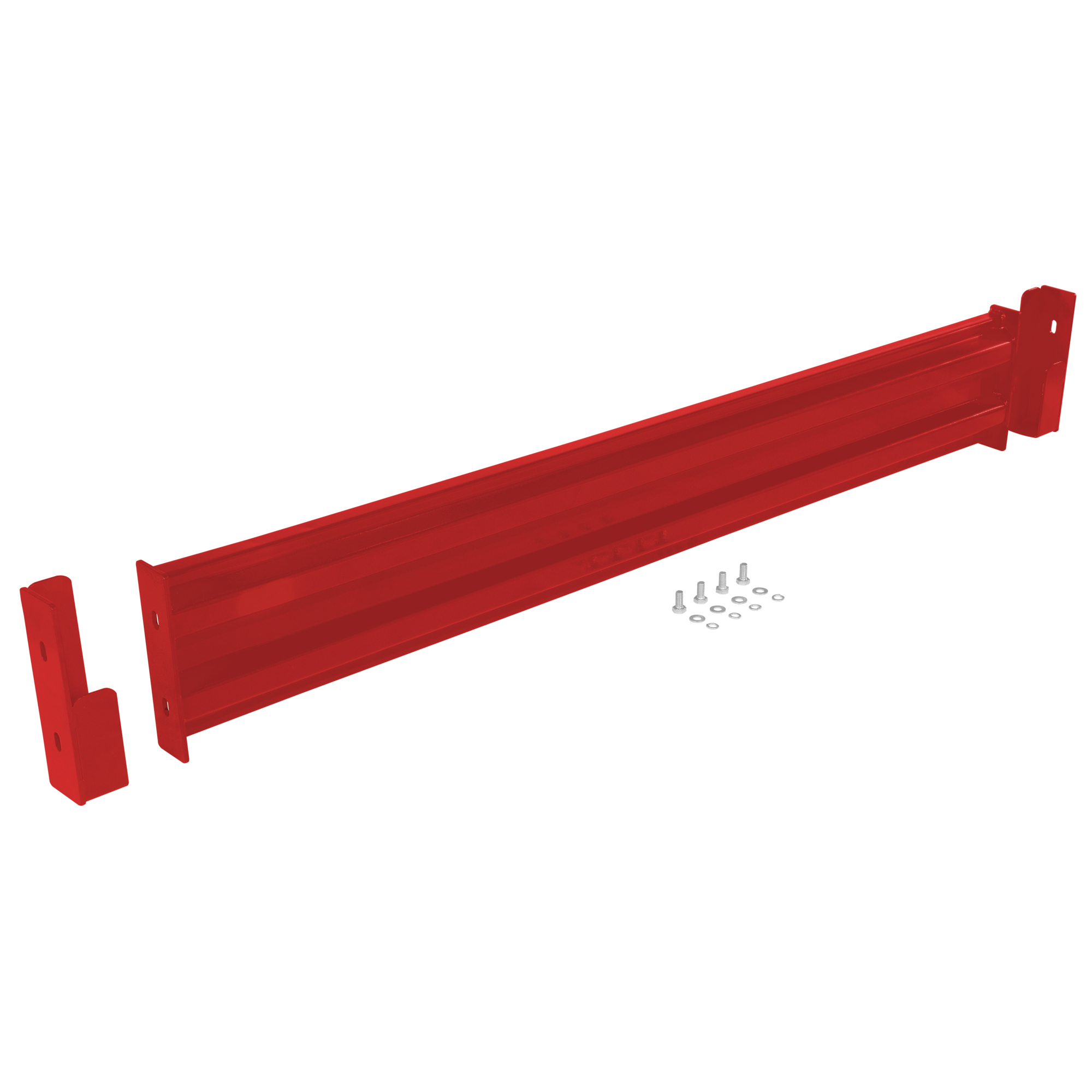 Vestil, 66in. 2 Ribbed drop in style guard rail red, Length 65.875 in ...